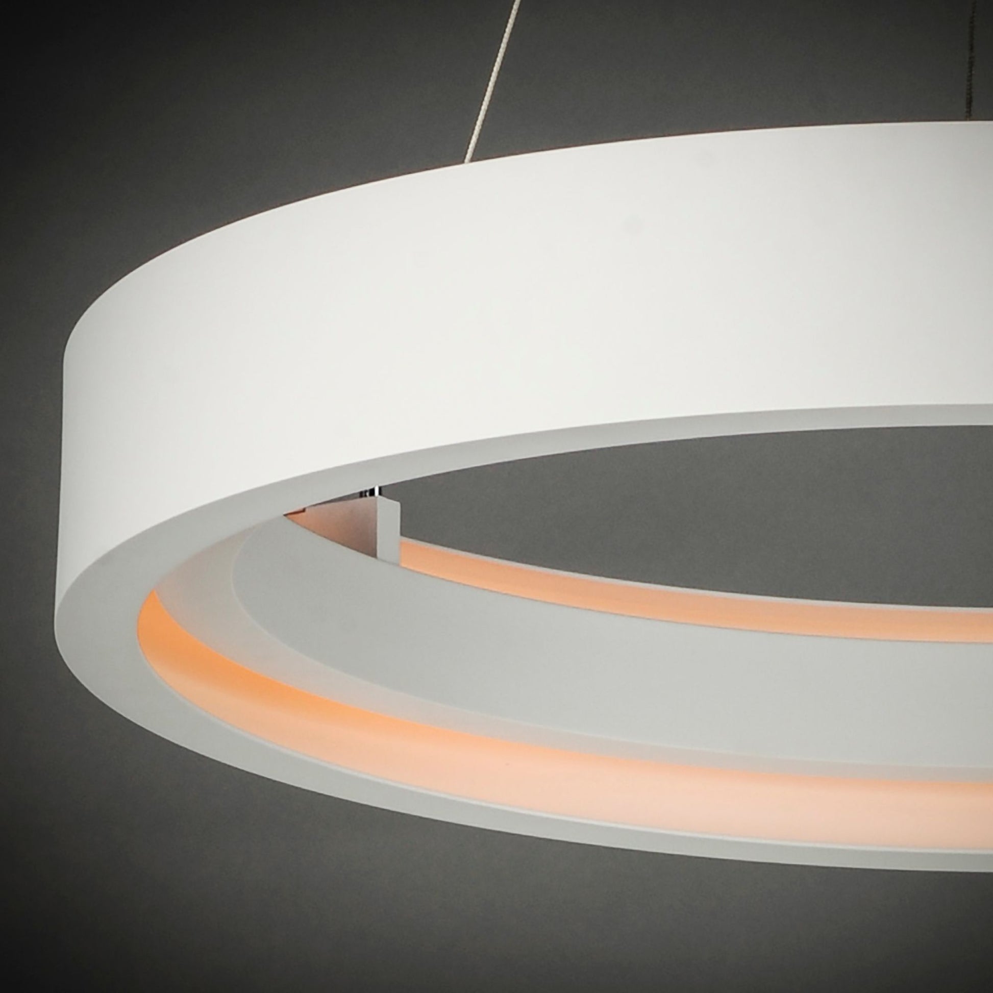 ET2 Lighting - iCorona FoH 29" LED Pendant, Matte White Finish | Bees Lighting