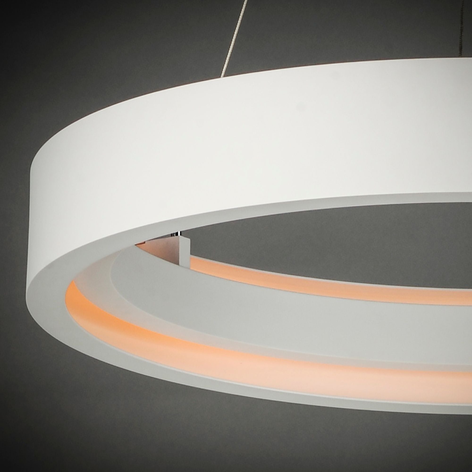 ET2 Lighting - iCorona FoH 29" LED Pendant, Matte White Finish | Bees Lighting