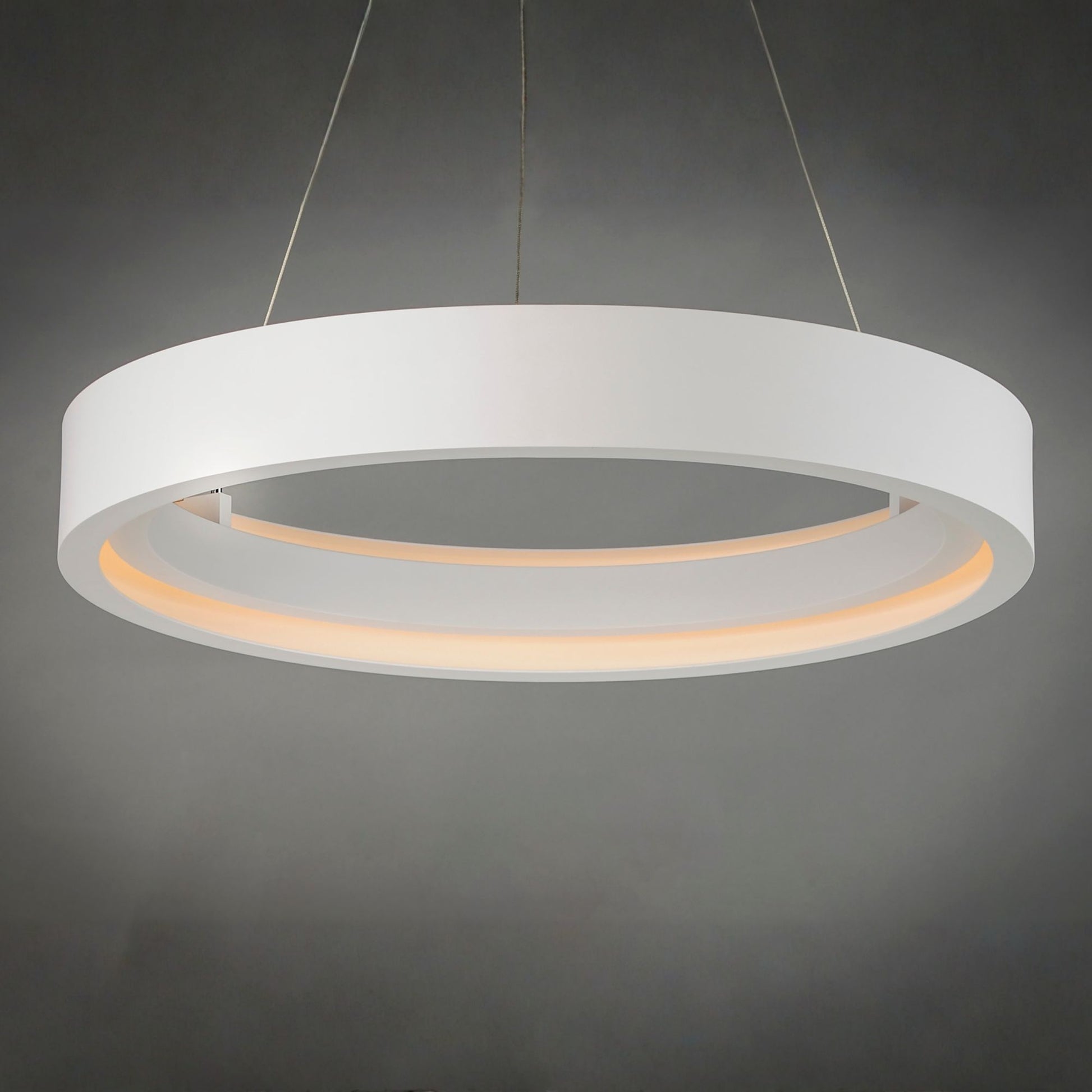 ET2 Lighting - iCorona FoH 29" LED Pendant, Matte White Finish | Bees Lighting