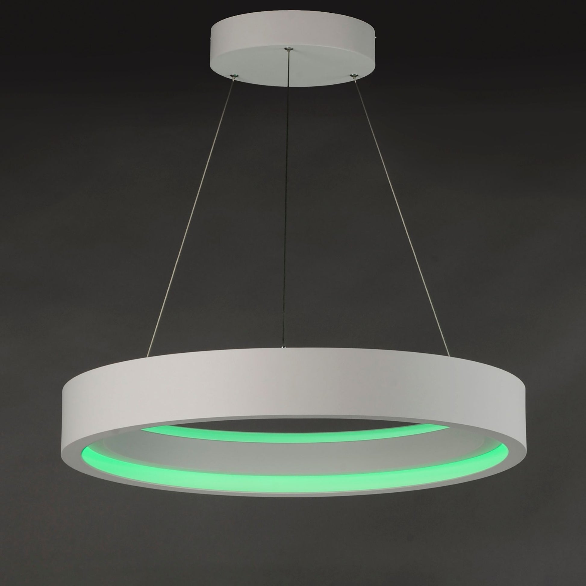 ET2 Lighting - iCorona FoH 29" LED Pendant, Matte White Finish | Bees Lighting
