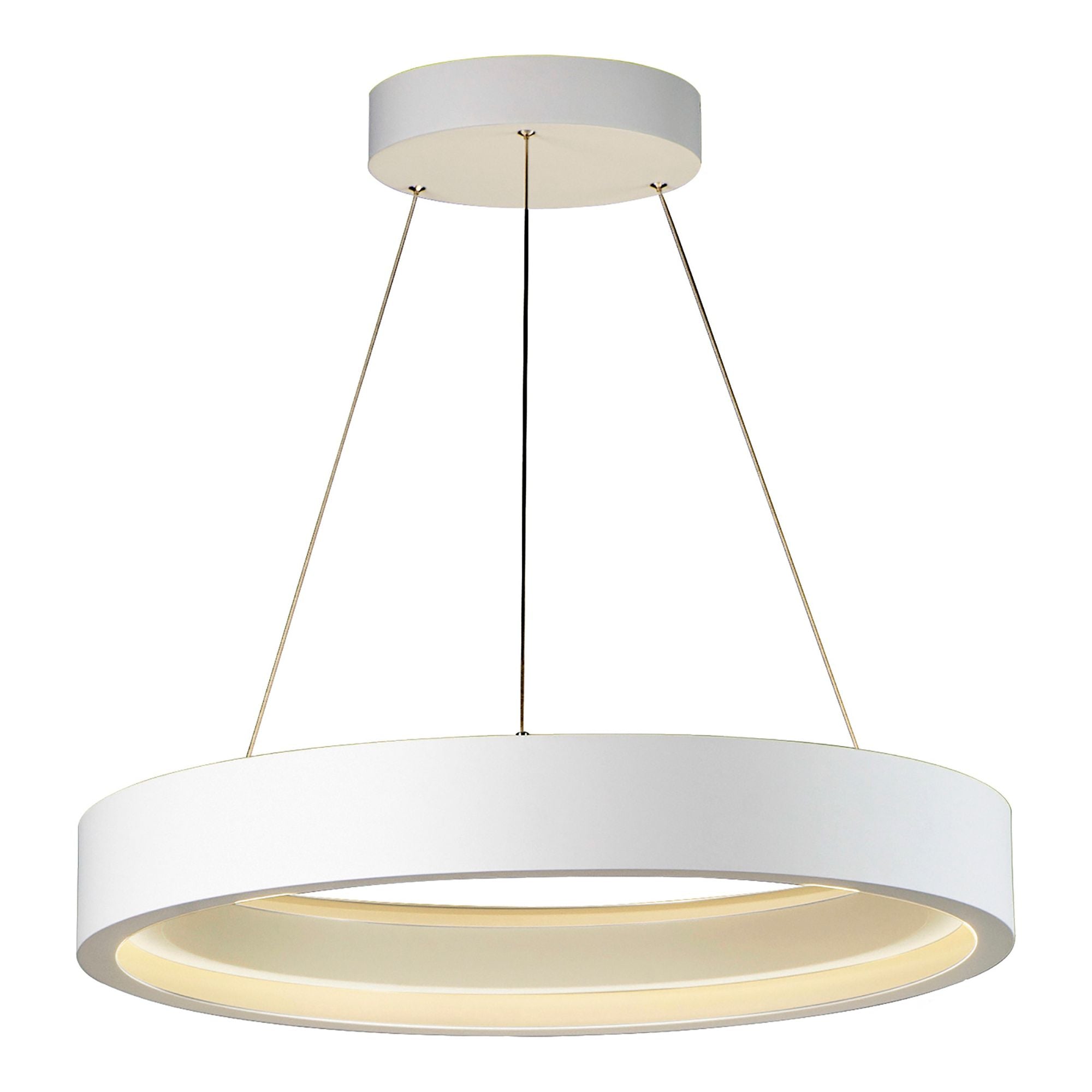 ET2 Lighting - iCorona FoH 29" LED Pendant, Matte White Finish | Bees Lighting
