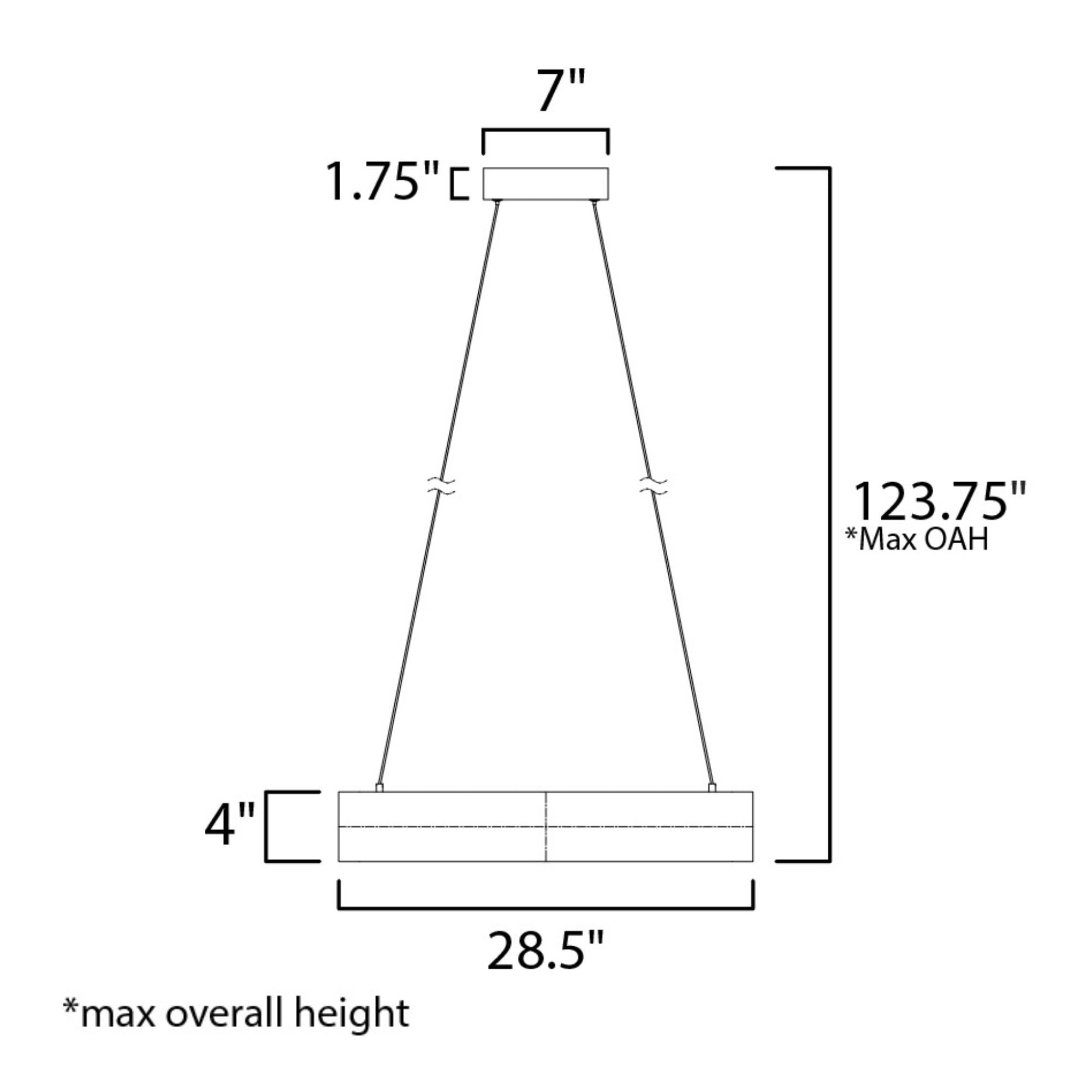 ET2 Lighting - iCorona FoH 29" LED Pendant, Matte White Finish | Bees Lighting