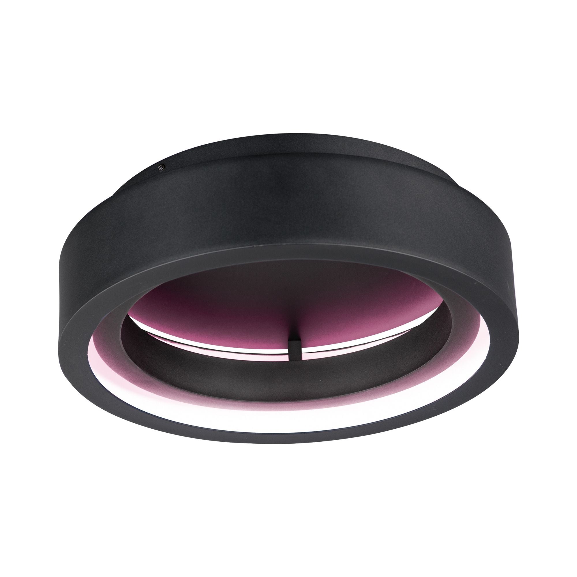 iCorona WiZ 18" LED Flush Mount, Black Finish