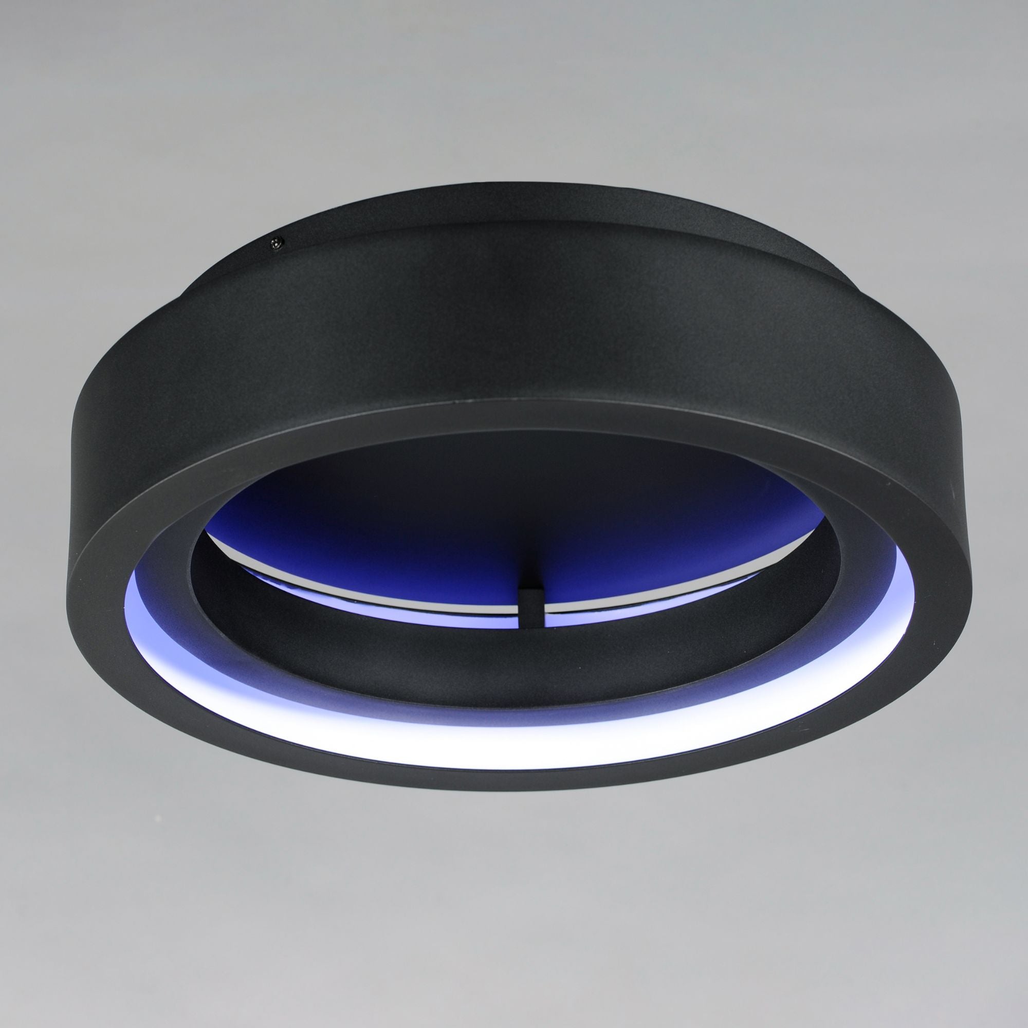 iCorona WiZ 18" LED Flush Mount, Black Finish