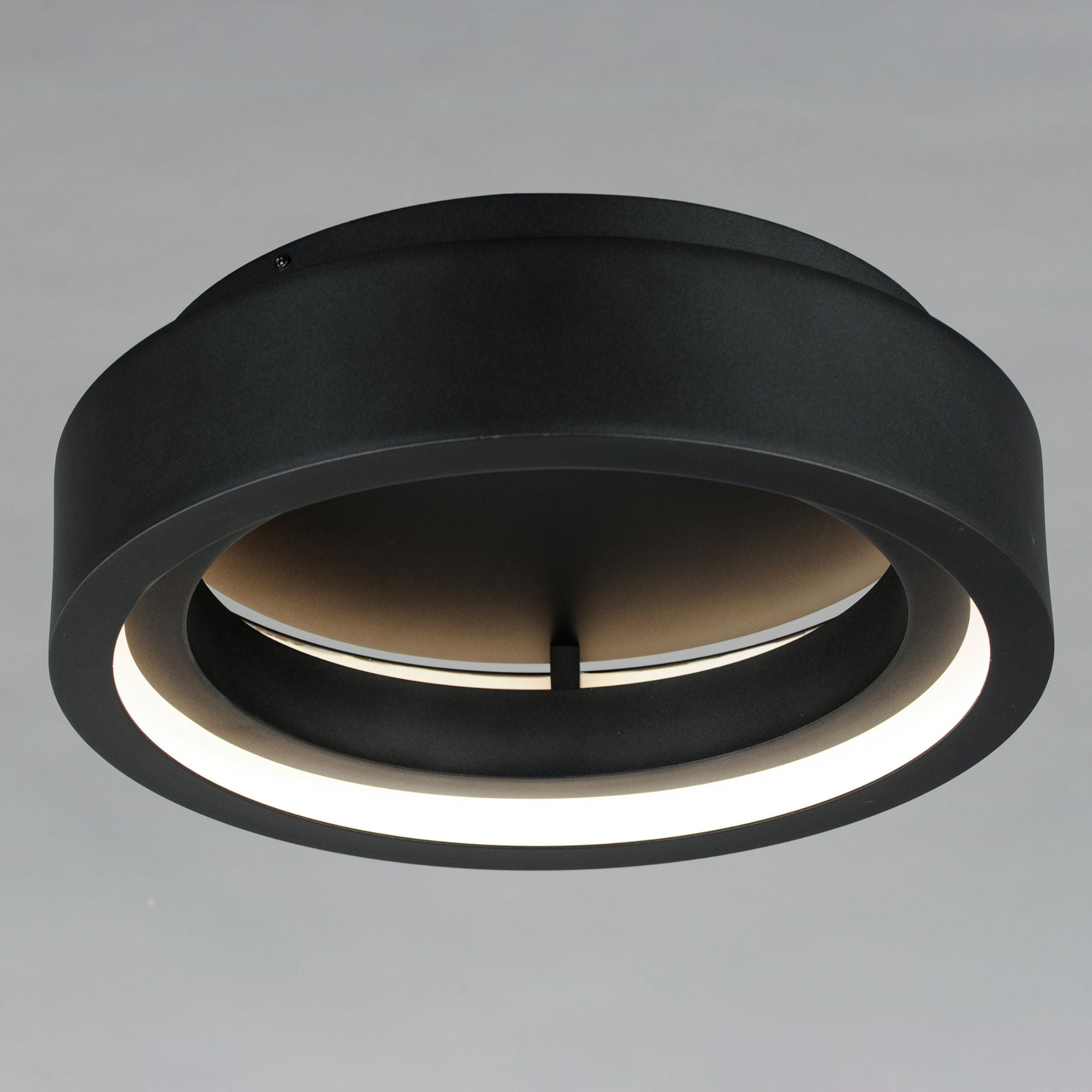 iCorona WiZ 18" LED Flush Mount, Black Finish