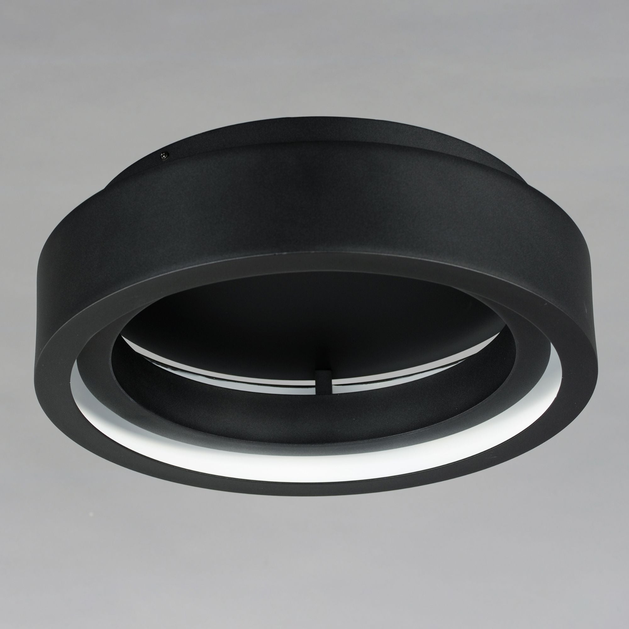 iCorona WiZ 18" LED Flush Mount, Black Finish