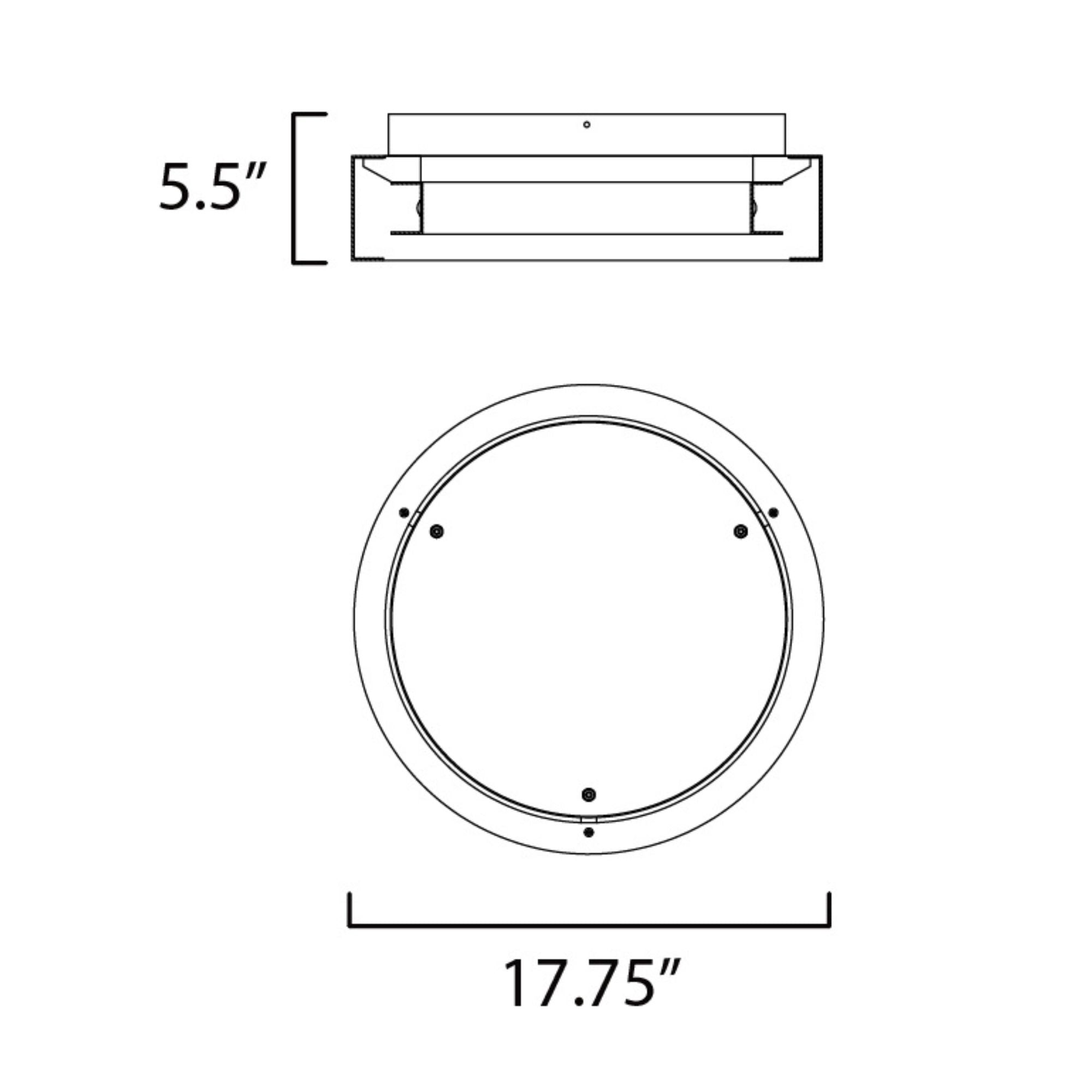 iCorona WiZ 18" LED Flush Mount, Matte White Finish
