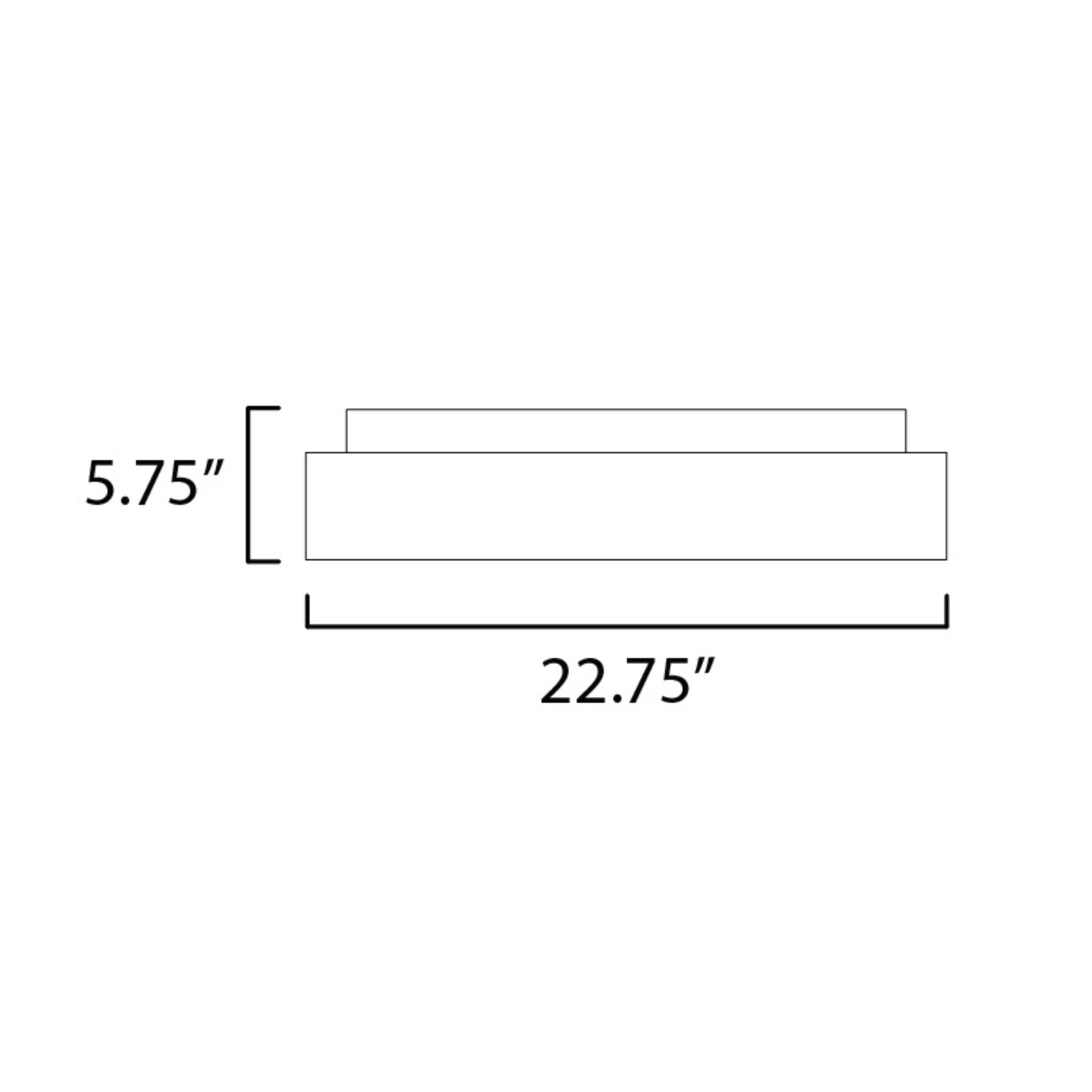 iCorona WiZ 23" LED Flush Mount, Black Finish