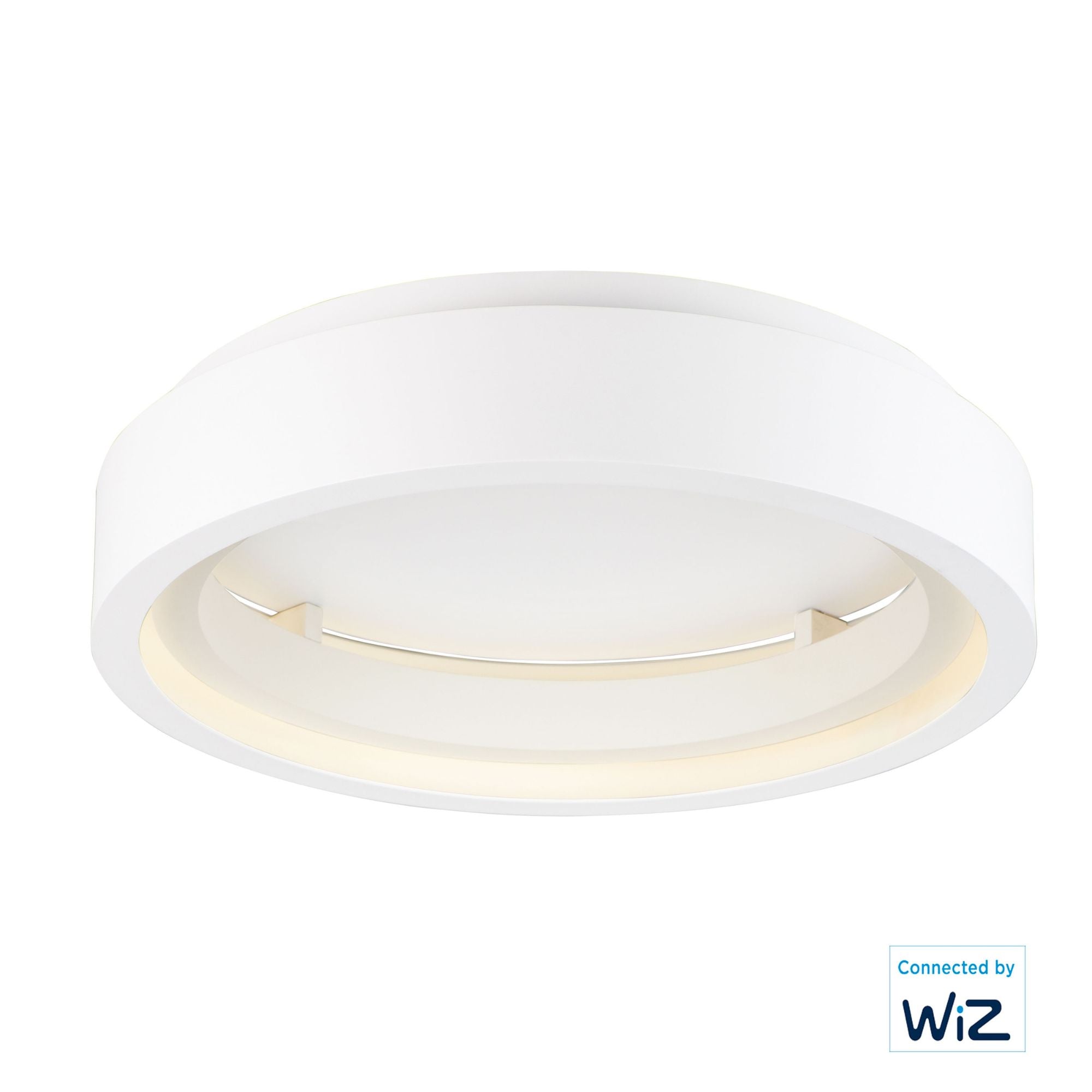 iCorona WiZ 23" LED Flush Mount, Matte White Finish