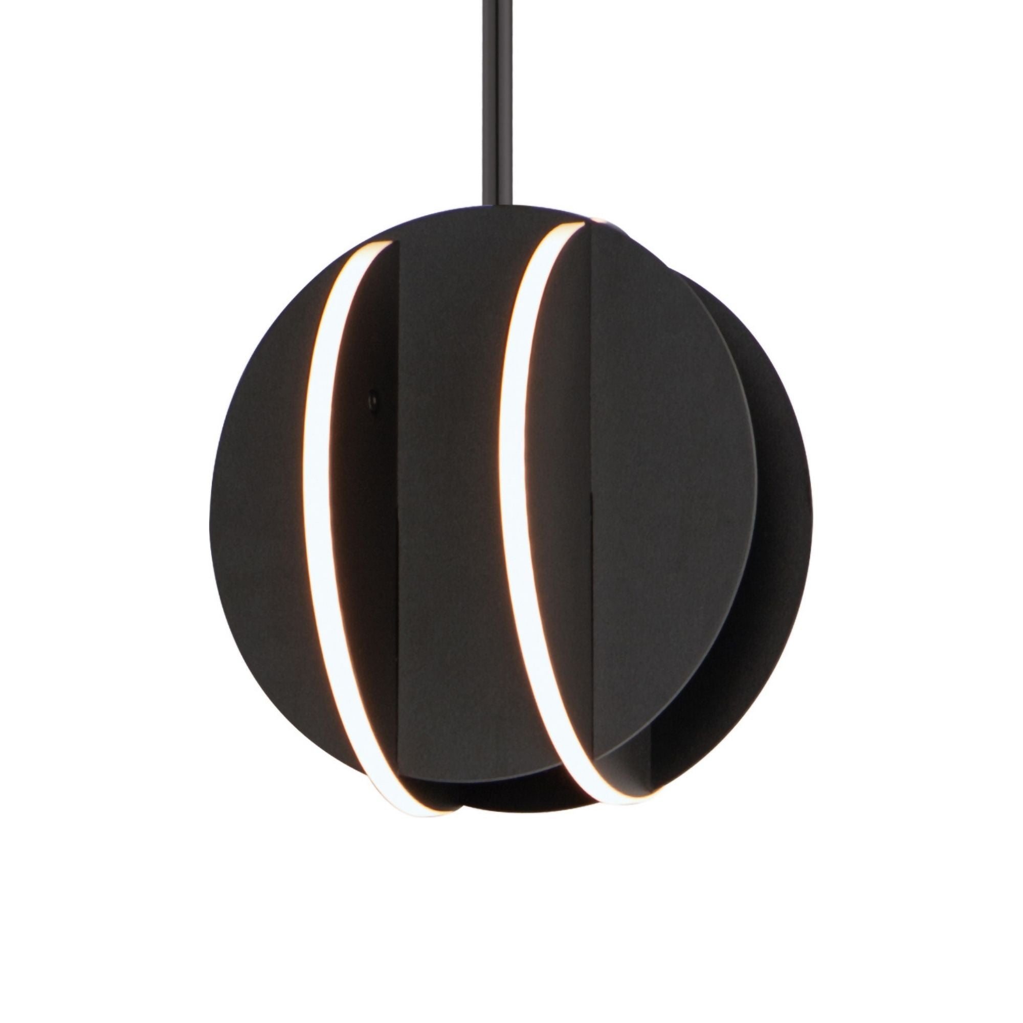 Interval 8" LED Mini Sphere Pendant, Black Finish