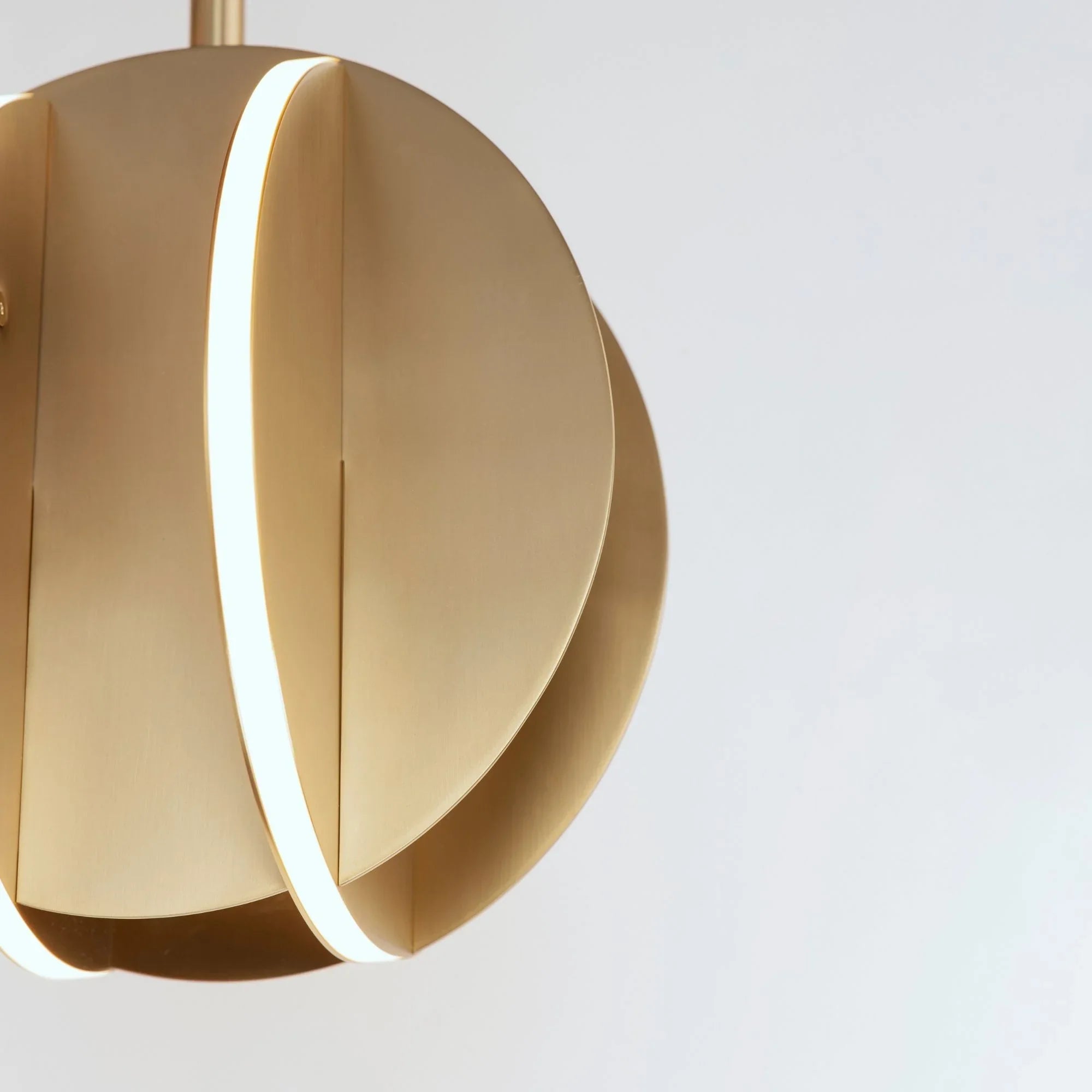 ET2 Lighting - Interval 8" LED Mini Sphere Pendant, Satin Brass Finish | Bees Lighting