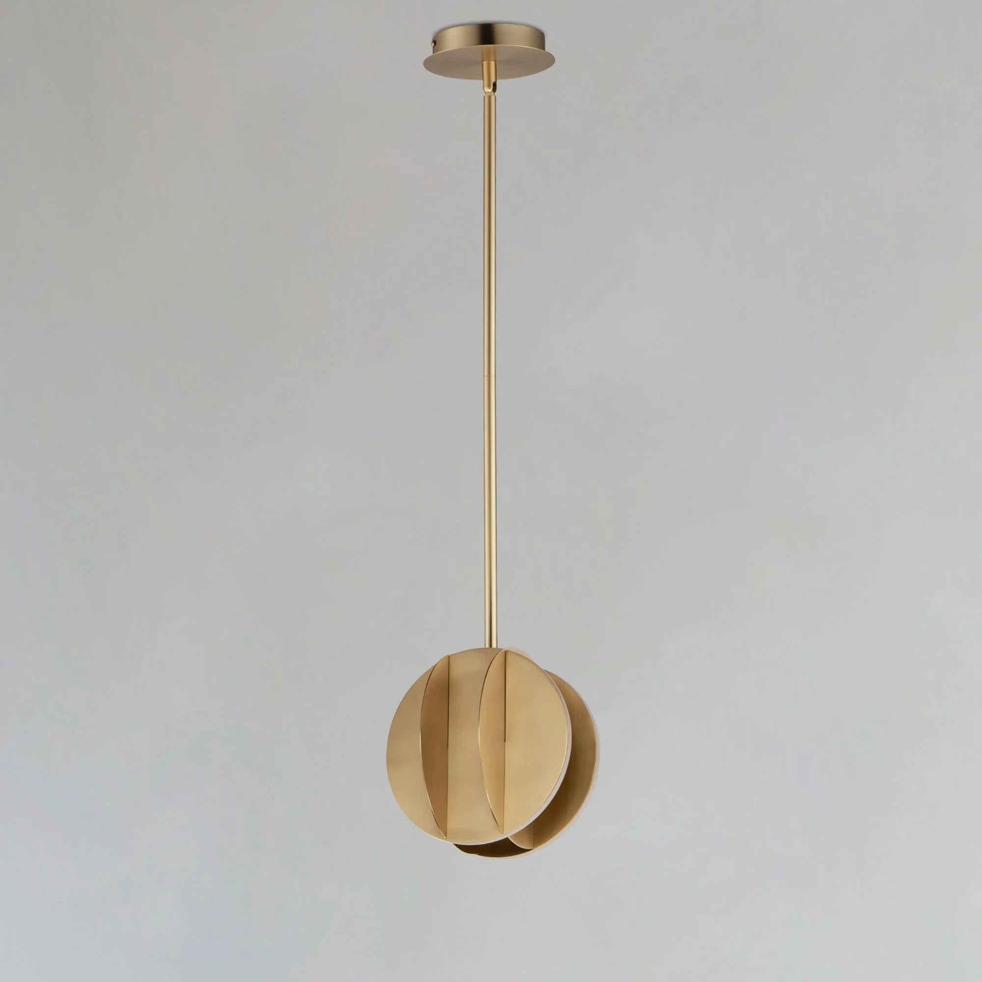 ET2 Lighting - Interval 8" LED Mini Sphere Pendant, Satin Brass Finish | Bees Lighting