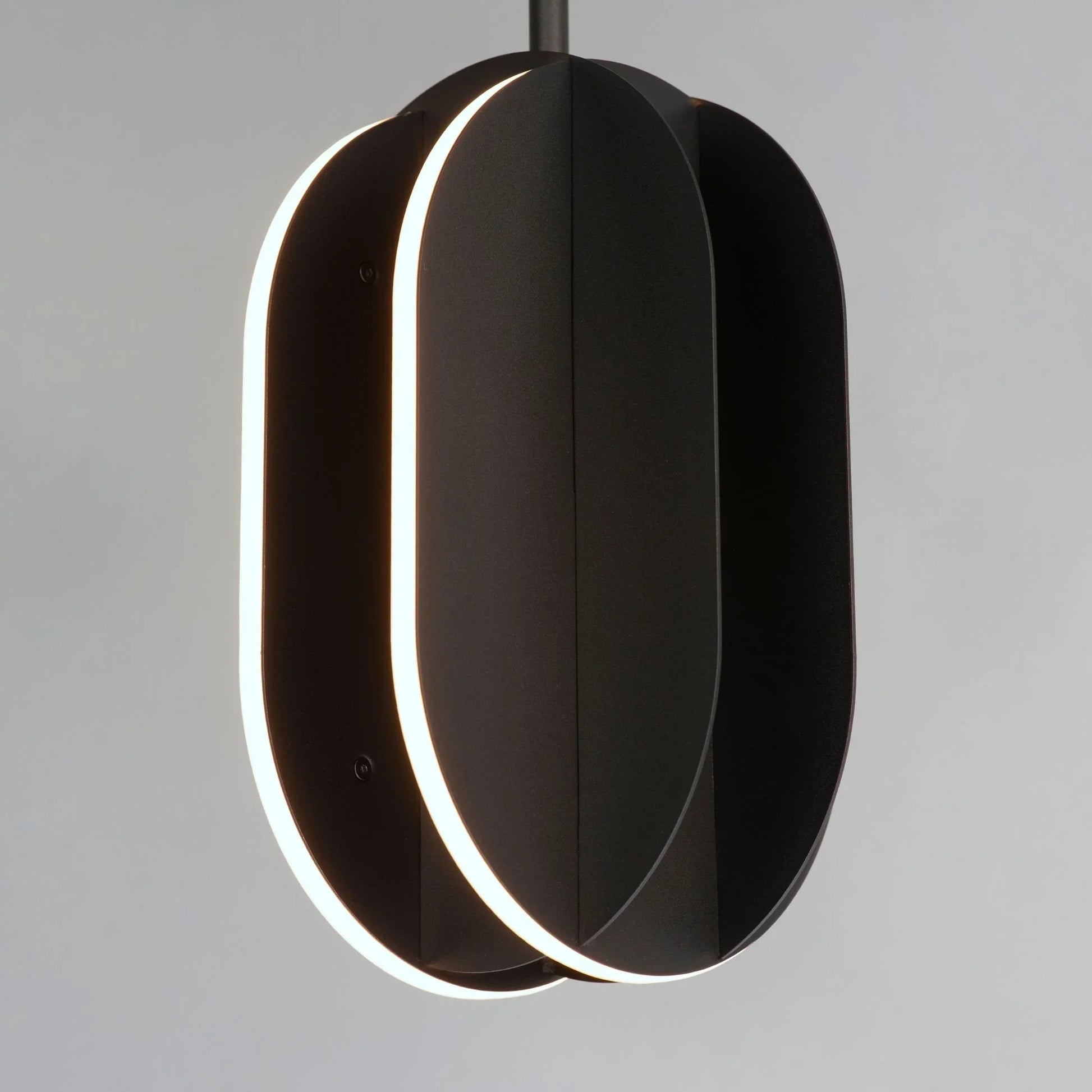 ET2 Lighting - Interval 12" LED Small Ellipse Pendant, Black Finish | Bees Lighting
