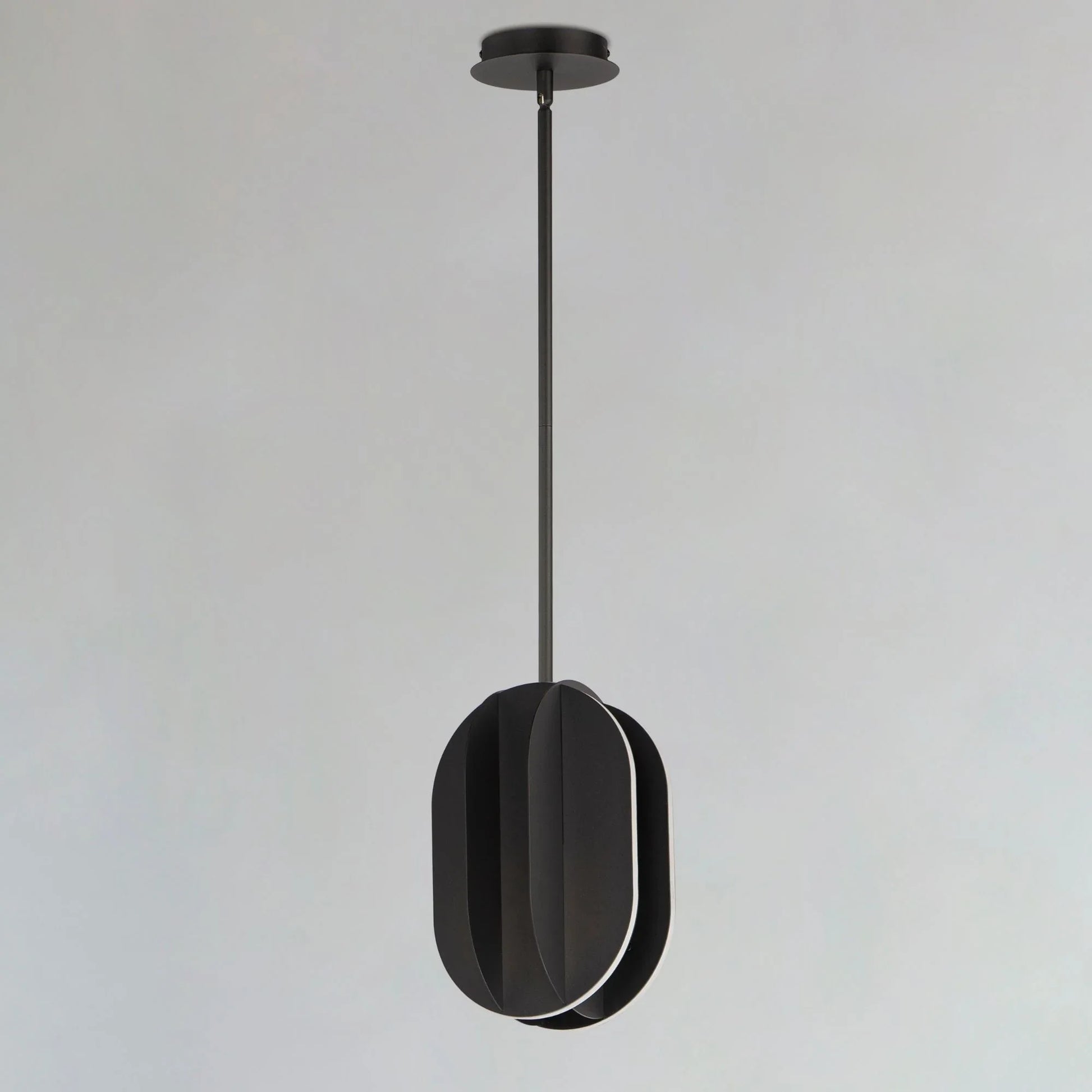 ET2 Lighting - Interval 12" LED Small Ellipse Pendant, Black Finish | Bees Lighting