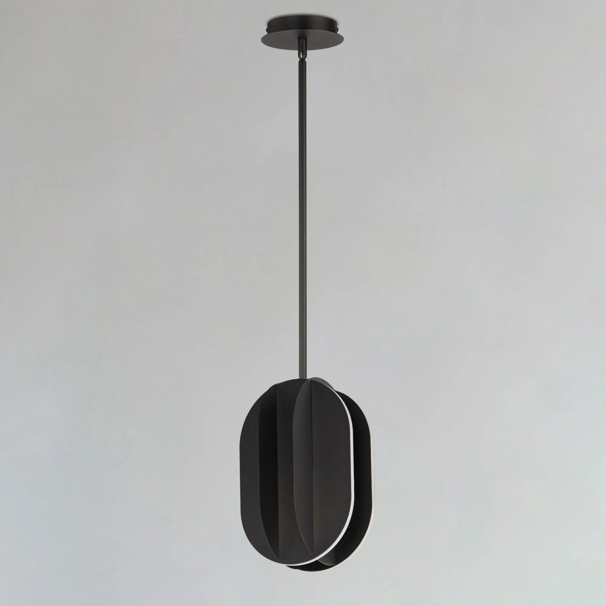 ET2 Lighting - Interval 12" LED Small Ellipse Pendant, Black Finish | Bees Lighting