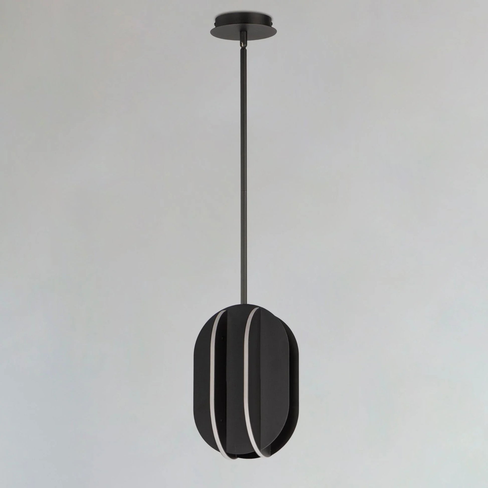 ET2 Lighting - Interval 12" LED Small Ellipse Pendant, Black Finish | Bees Lighting