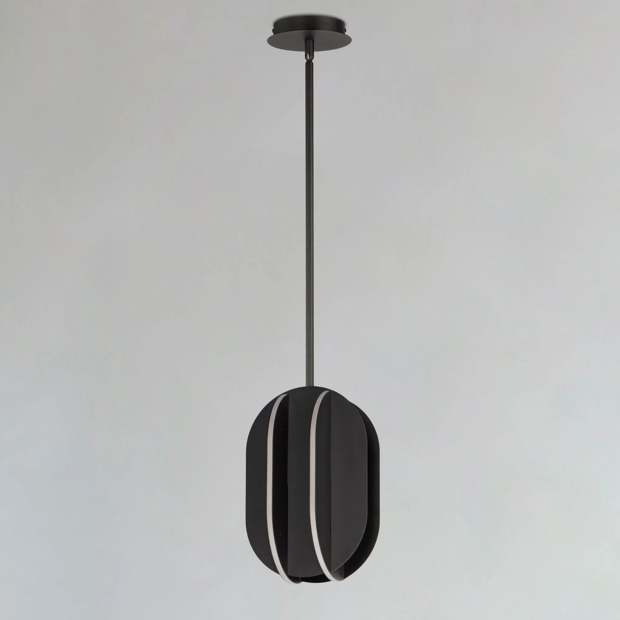 ET2 Lighting - Interval 12" LED Small Ellipse Pendant, Black Finish | Bees Lighting