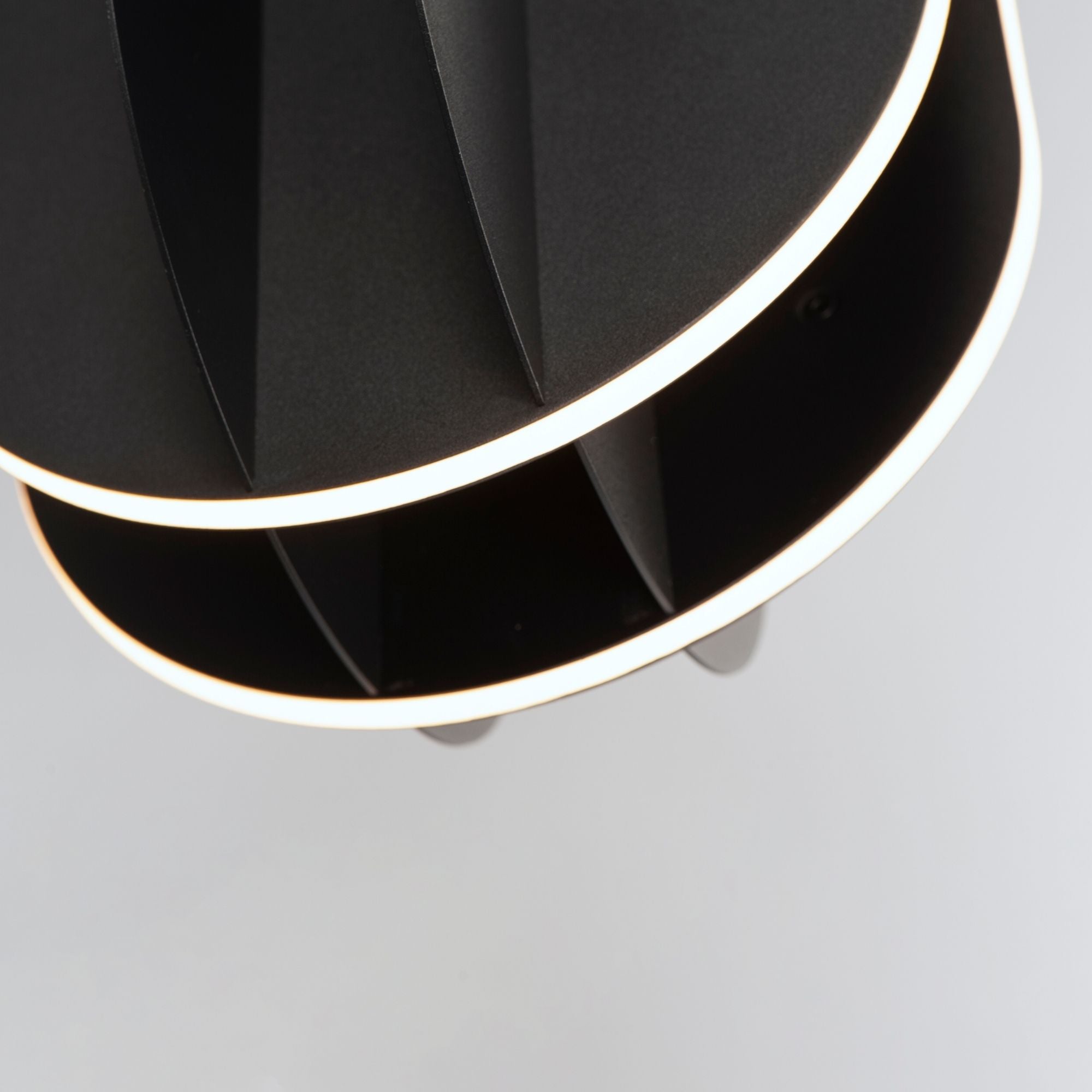 Interval 14" LED Medium Ellipse Pendant, Black Finish