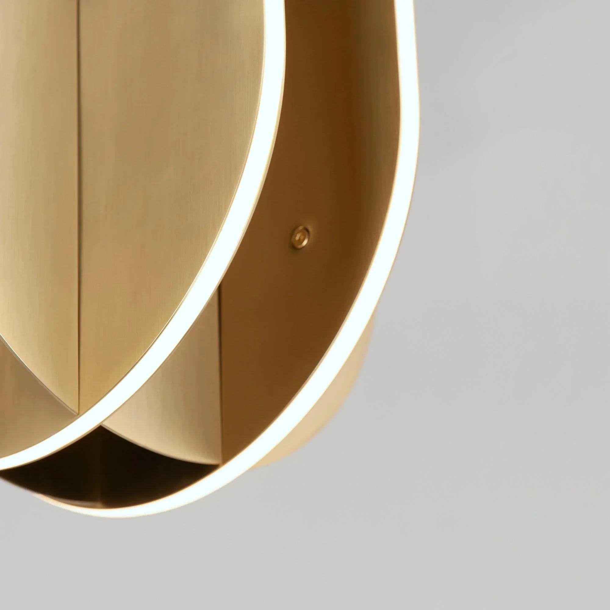 ET2 Lighting - Interval 14" LED Medium Ellipse Pendant, Satin Brass Finish | Bees Lighting