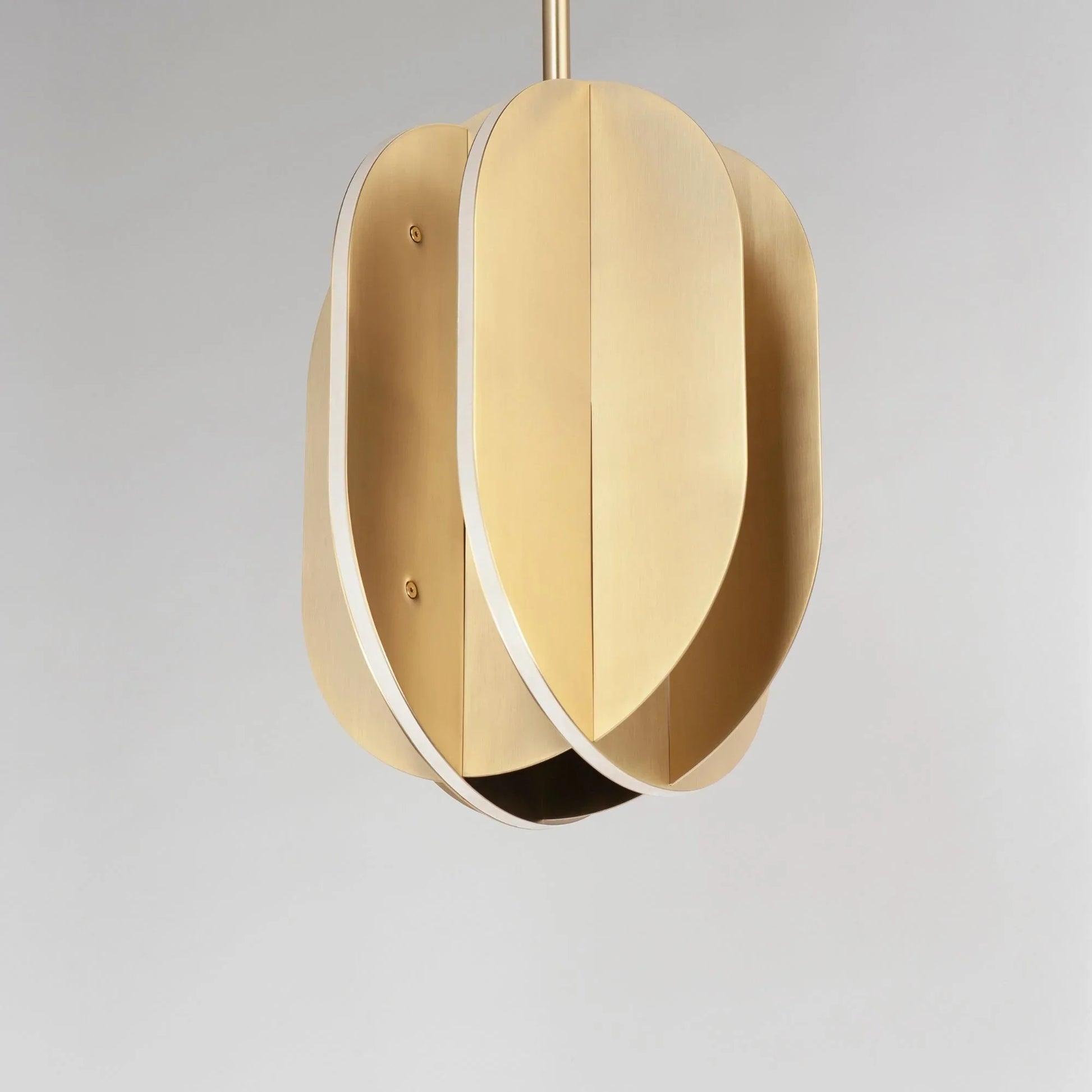 ET2 Lighting - Interval 14" LED Medium Ellipse Pendant, Satin Brass Finish | Bees Lighting
