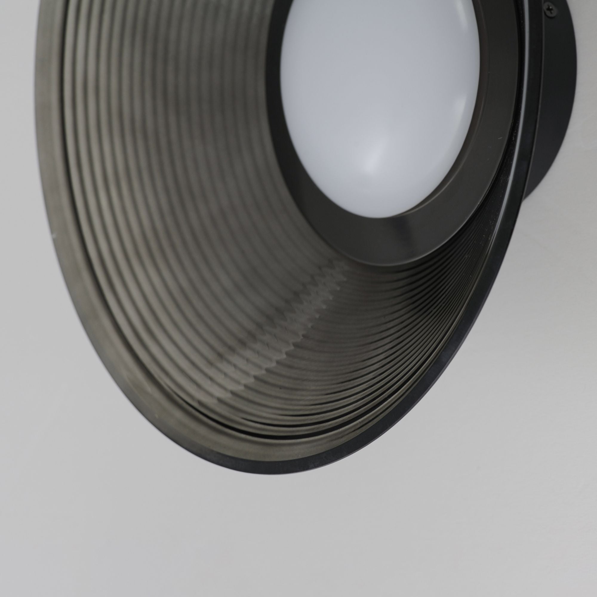 Jensen 12" LED Wall Sconce/Flush Mount, Black Finish with Smoke Glass