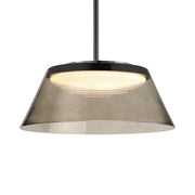 ET2 Lighting - Jensen 18" LED Pendant, Black Finish with Smoke Glass | Bees Lighting