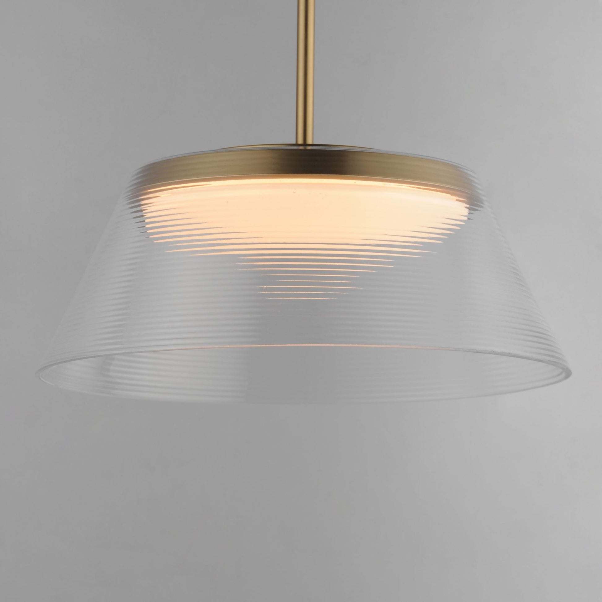ET2 Lighting - Jensen 18" LED Pendant, Satin Brass Finish with Clear Glass | Bees Lighting