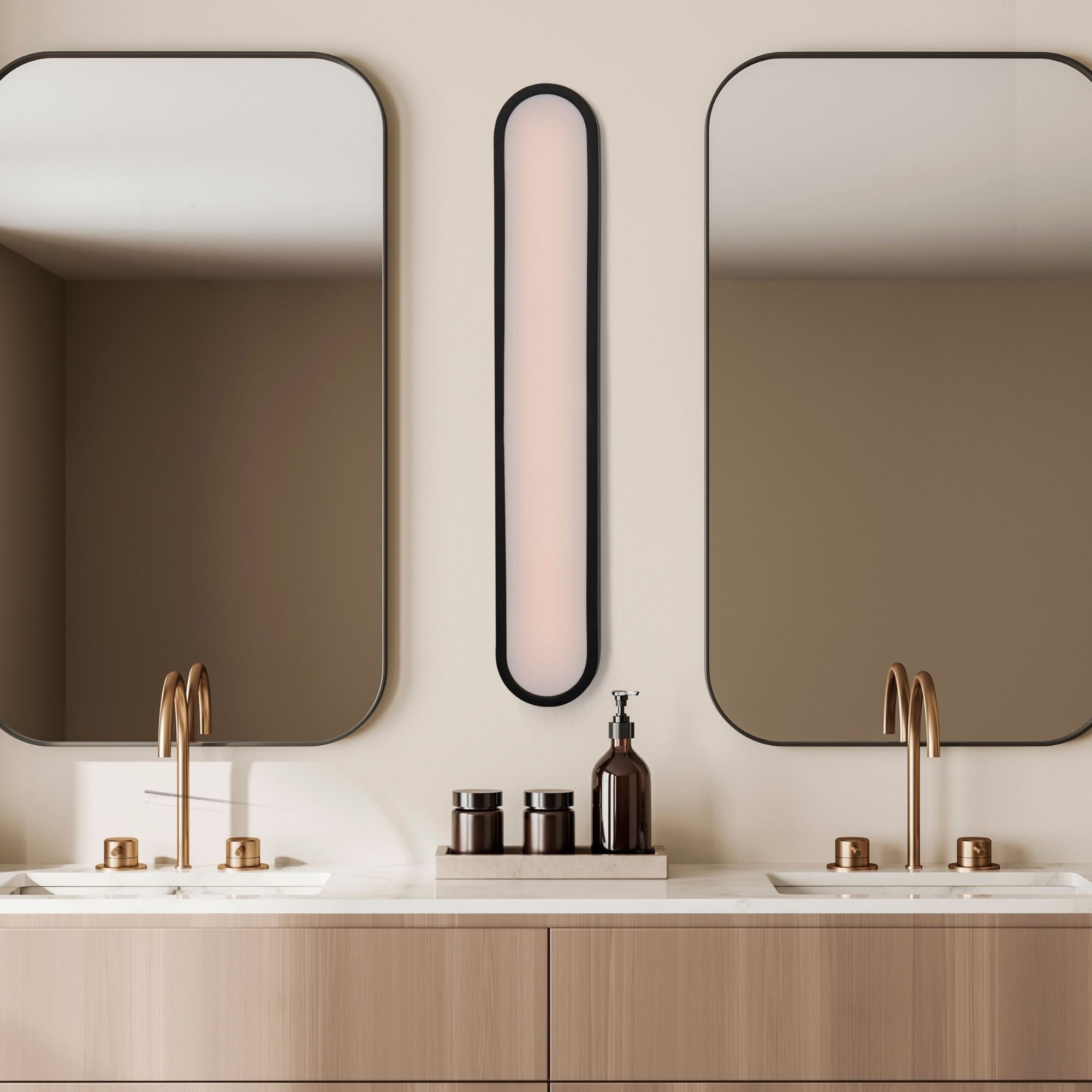 Latitude 30" LED Bath Vanity, Black Finish