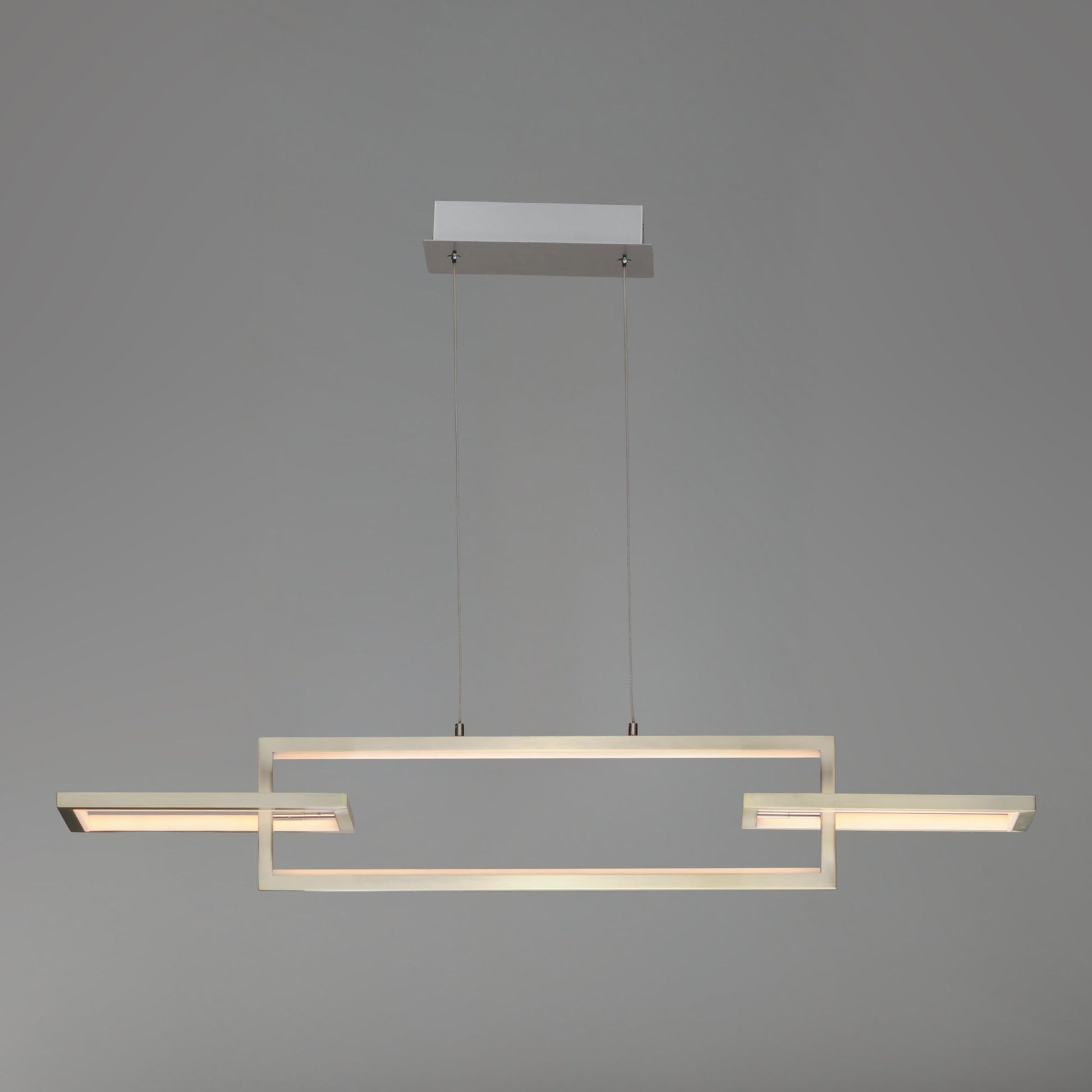 ET2 Lighting - Link 42" 3-Light LED Linear Pendant, Satin Nickel Finish | Bees Lighting