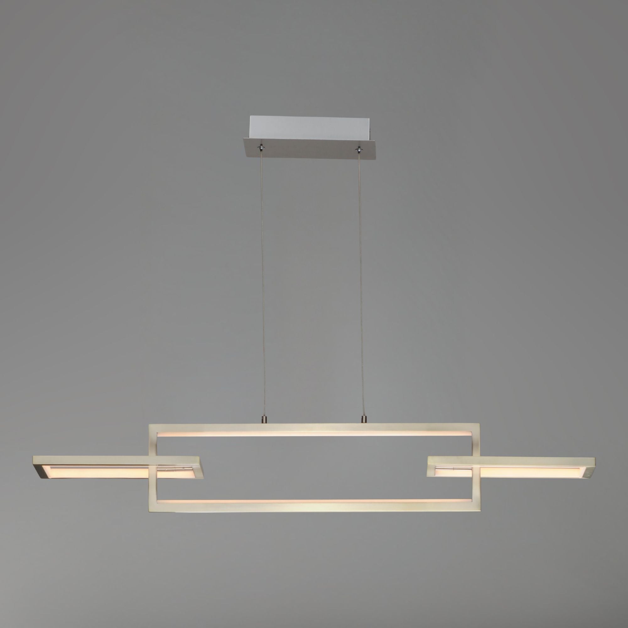 ET2 Lighting - Link 42" 3-Light LED Linear Pendant, Satin Nickel Finish | Bees Lighting