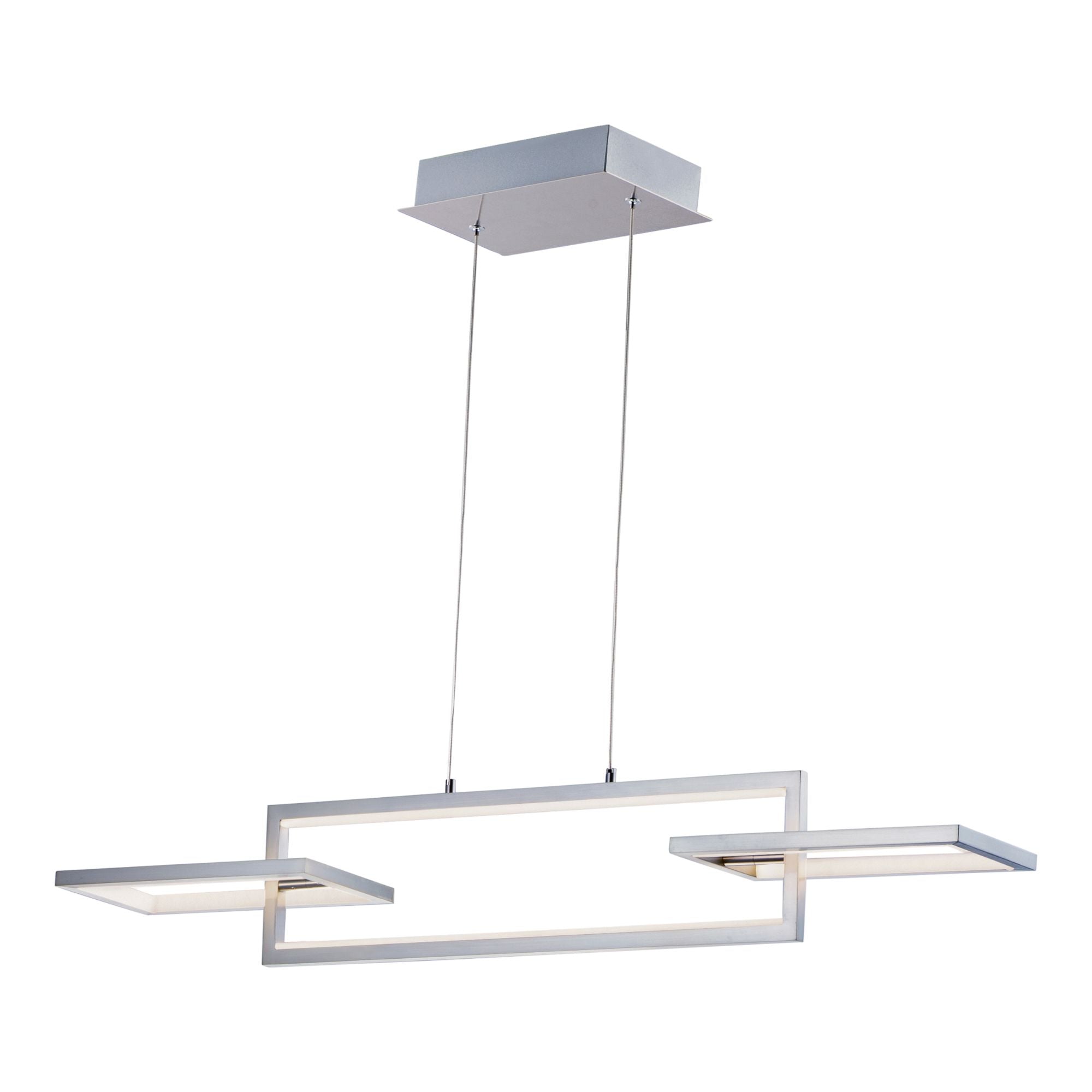 ET2 Lighting - Link 42" 3-Light LED Linear Pendant, Satin Nickel Finish | Bees Lighting