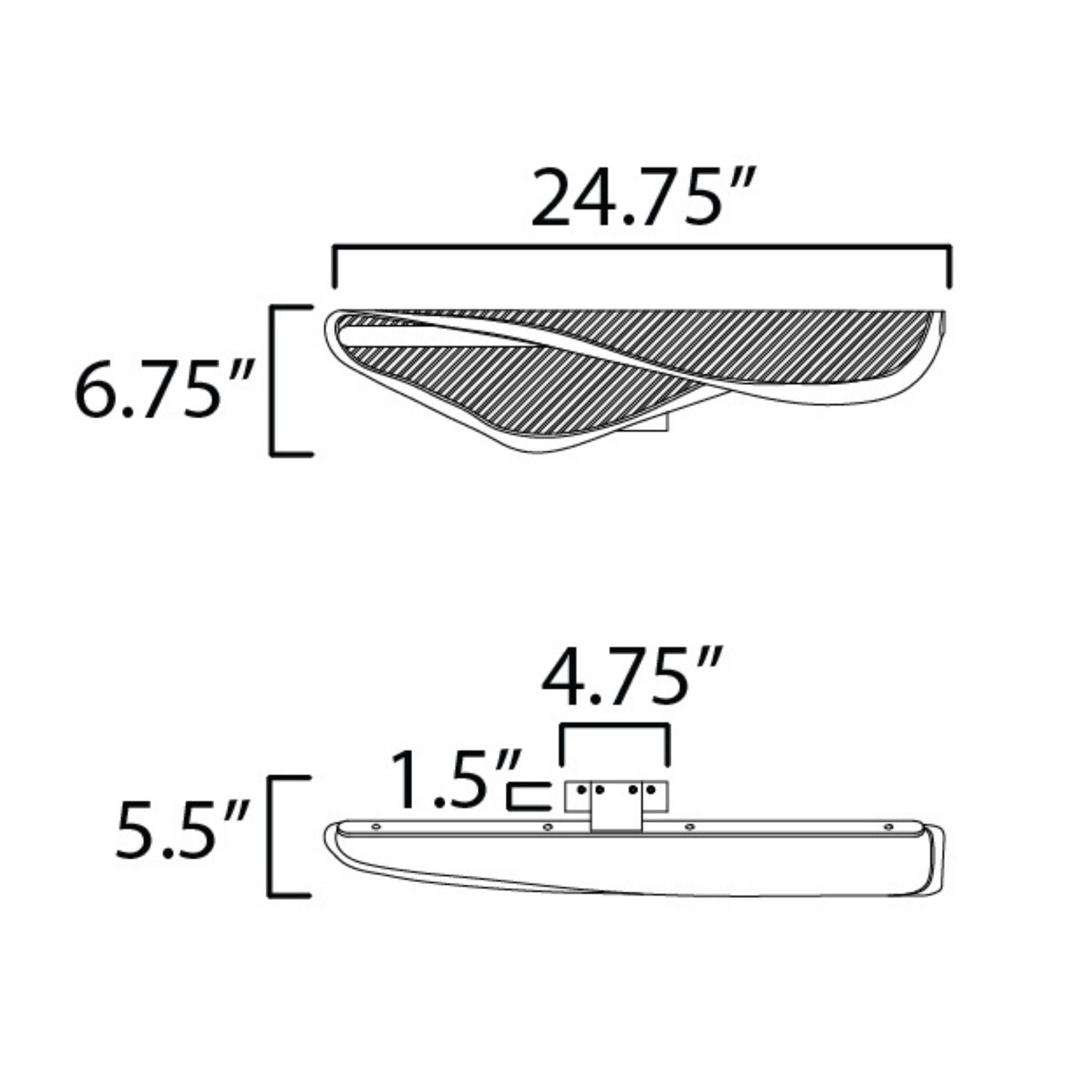 ET2 Lighting - Manta 25" LED Bath Vanity,Gold Finish | Bees Lighting