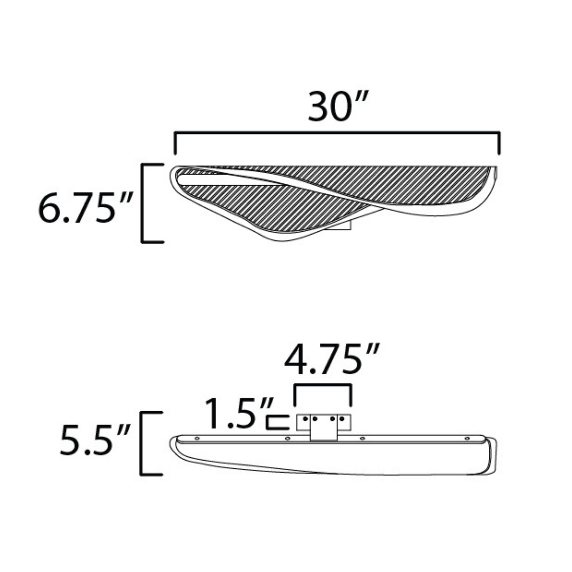 ET2 Lighting - Manta 30" LED Bath Vanity,Gold Finish | Bees Lighting