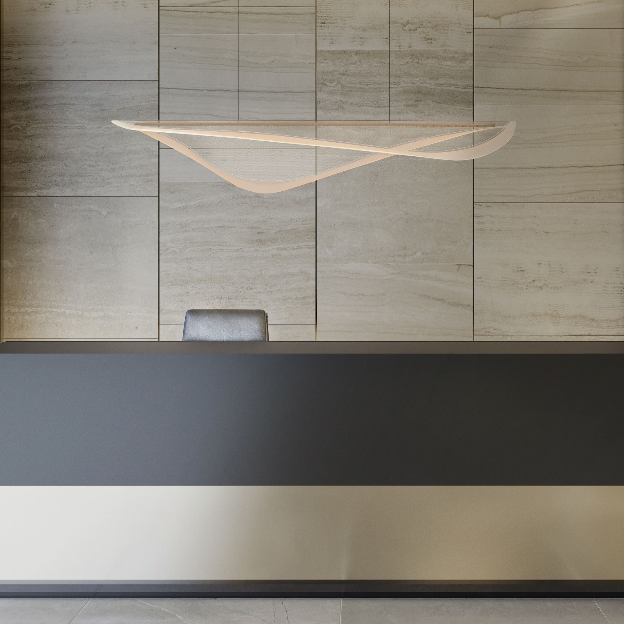 Manta 47" LED Linear Pendant, Gold Finish