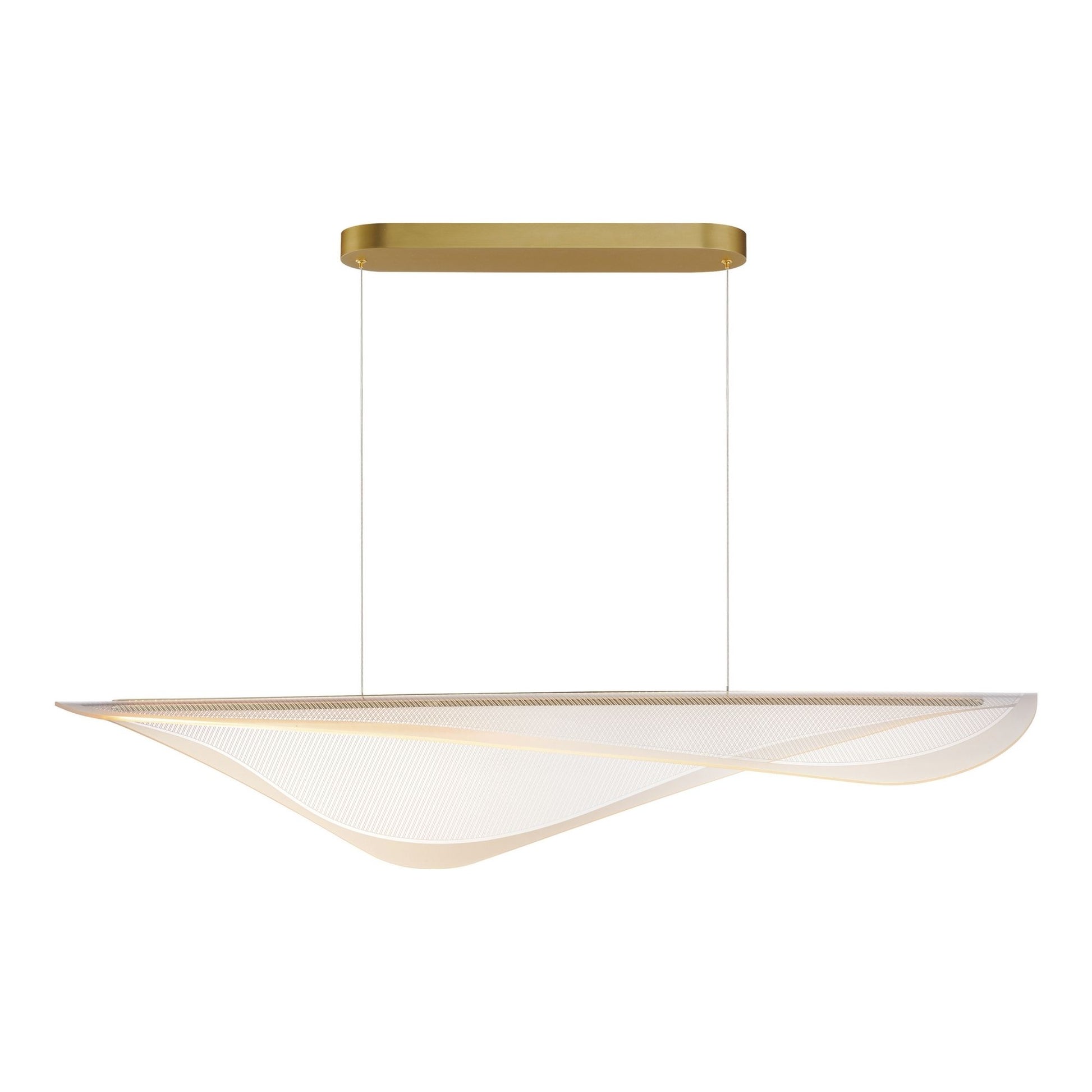 ET2 Lighting - Manta 47" LED Linear Pendant, Gold Finish | Bees Lighting