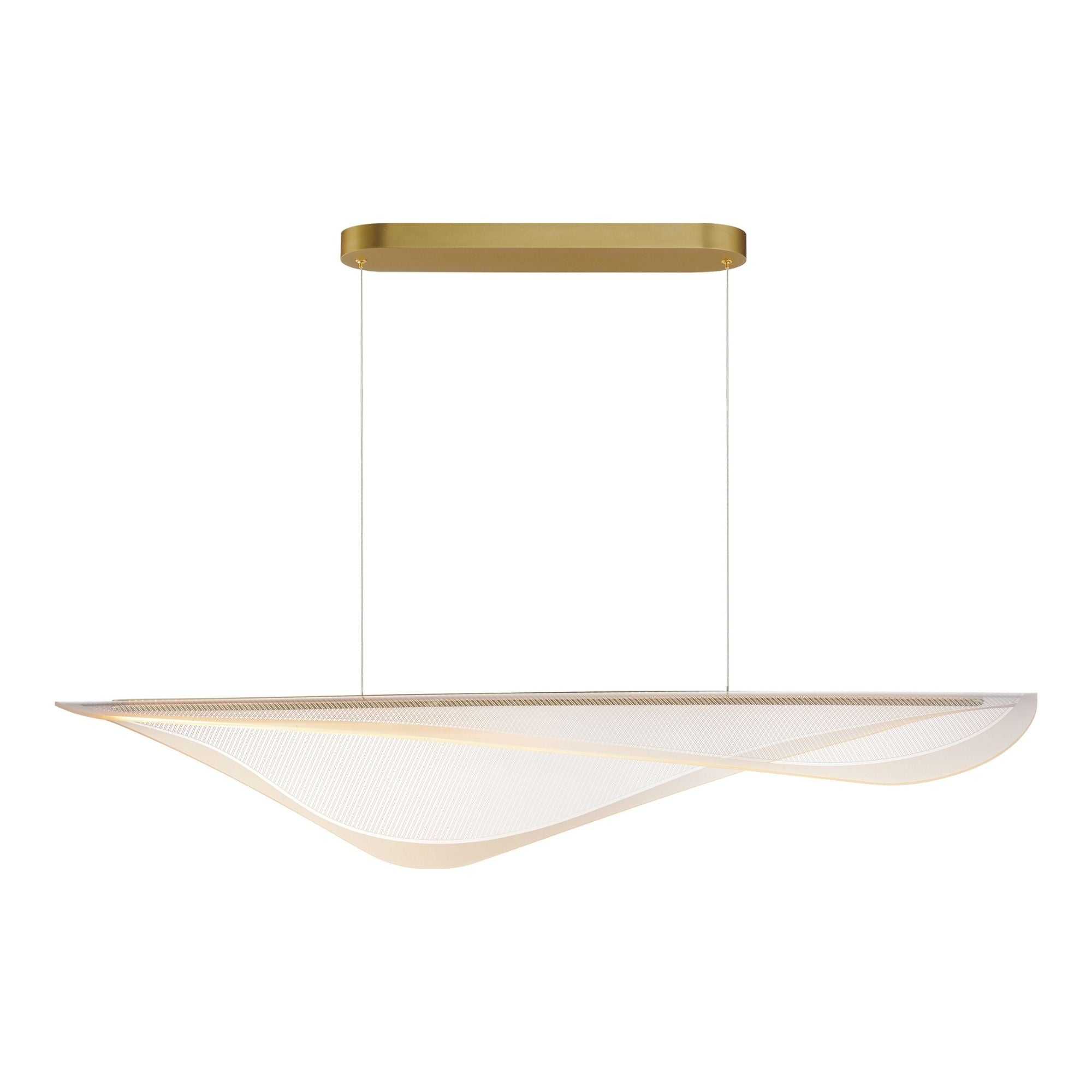 ET2 Lighting - Manta 47" LED Linear Pendant, Gold Finish | Bees Lighting