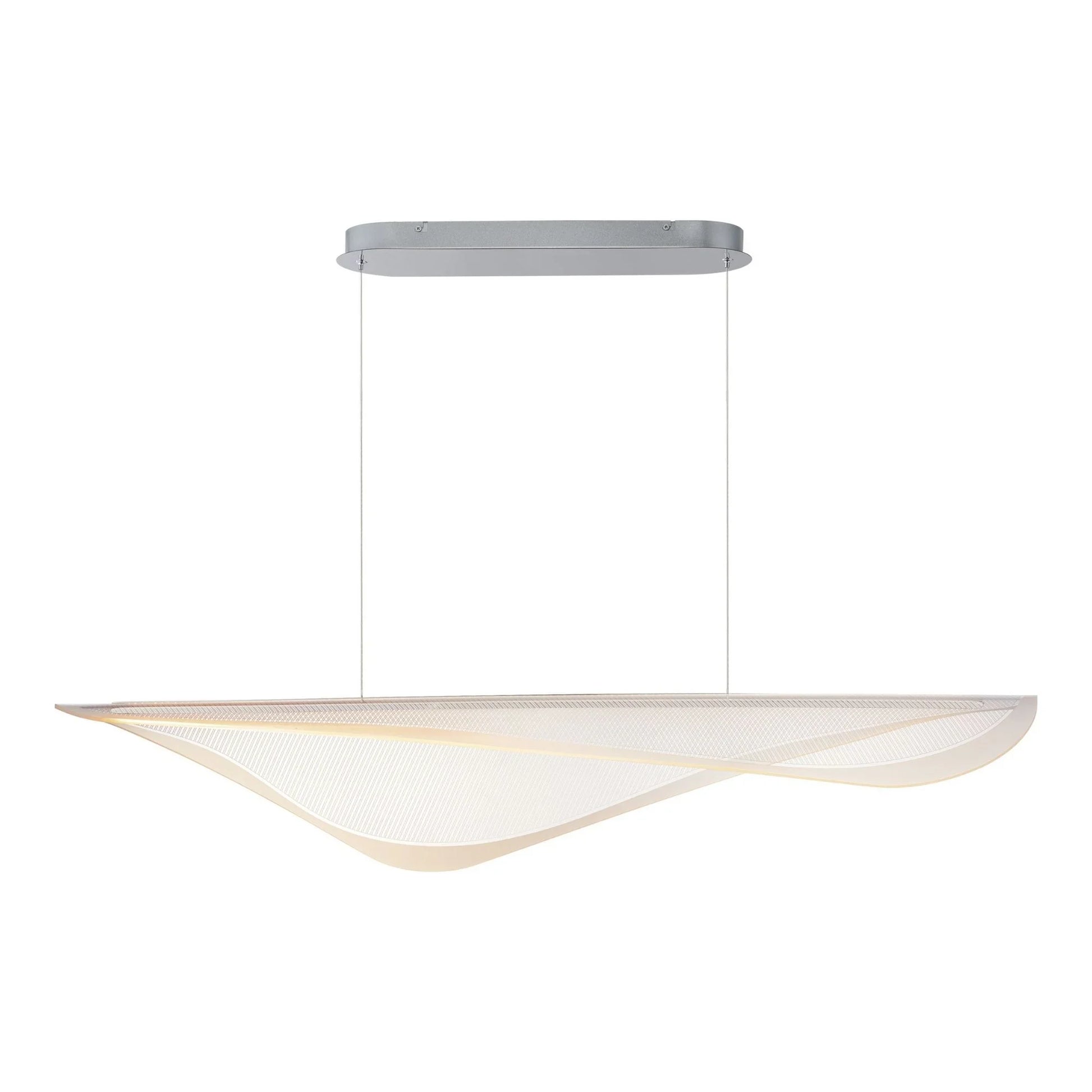 ET2 Lighting - Manta 47" LED Linear Pendant, Polished Chrome Finish | Bees Lighting