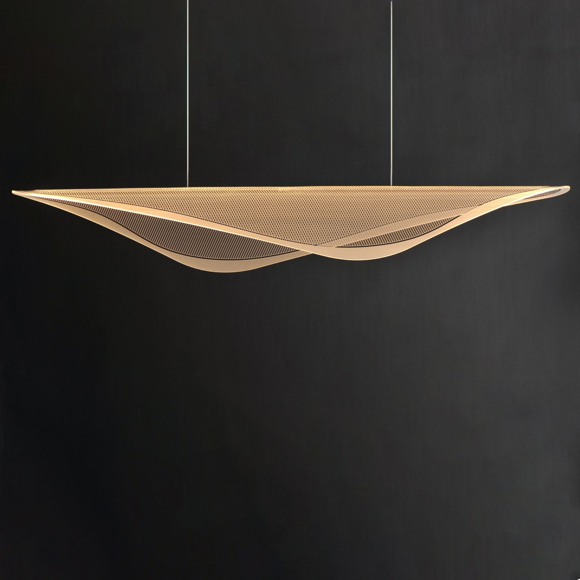 ET2 Lighting - Manta 59" LED Linear Pendant, Black Finish | Bees Lighting