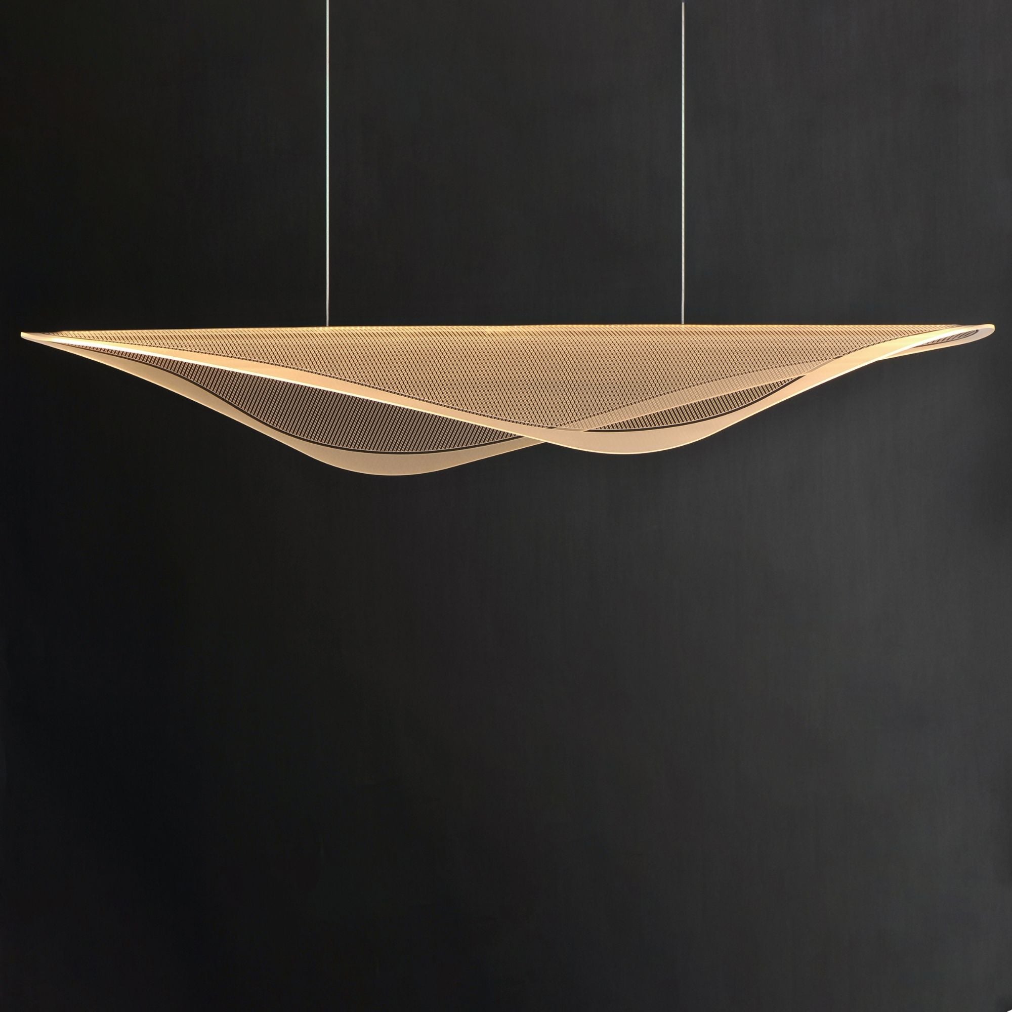 ET2 Lighting - Manta 59" LED Linear Pendant, Black Finish | Bees Lighting