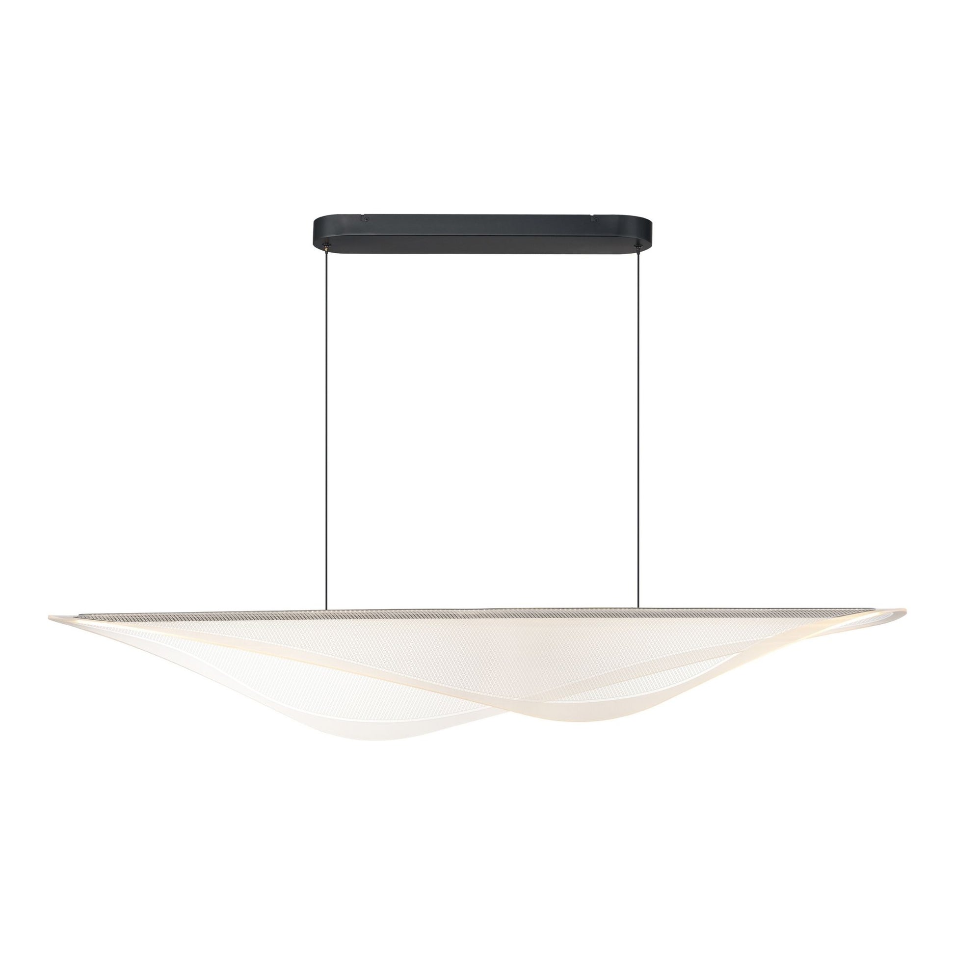ET2 Lighting - Manta 59" LED Linear Pendant, Black Finish | Bees Lighting