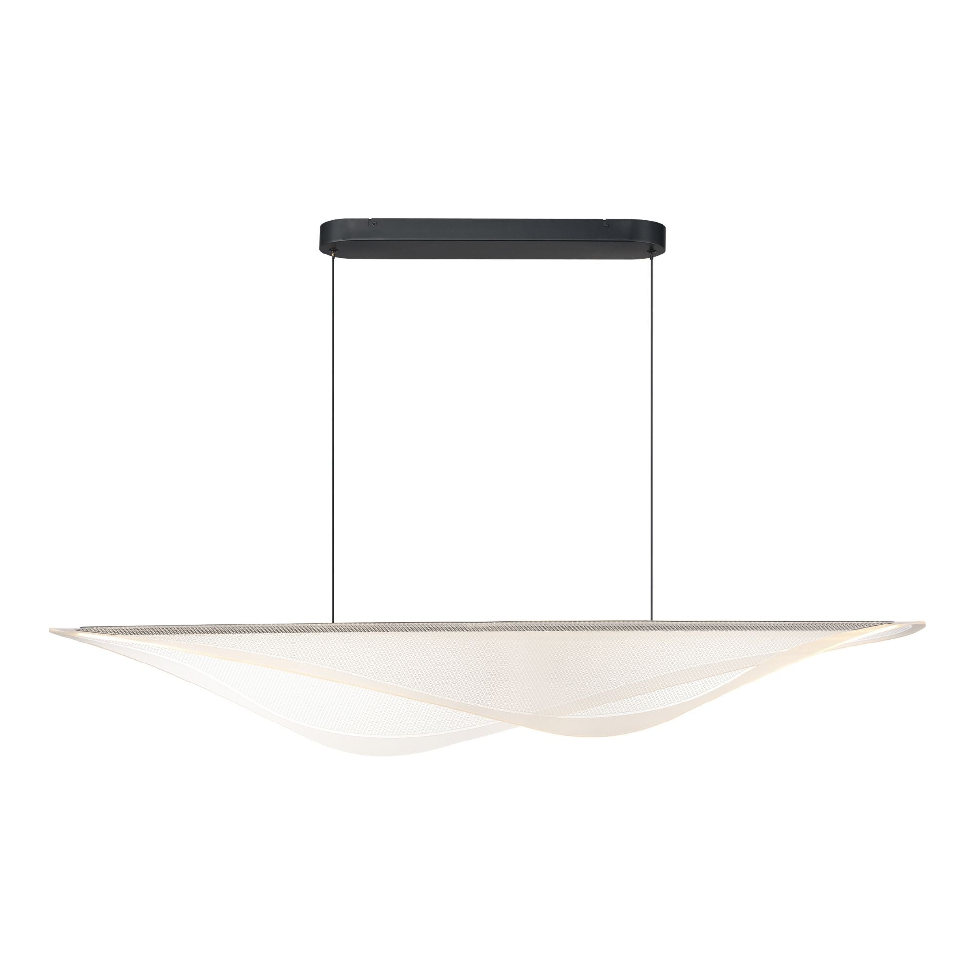 ET2 Lighting - Manta 59" LED Linear Pendant, Black Finish | Bees Lighting