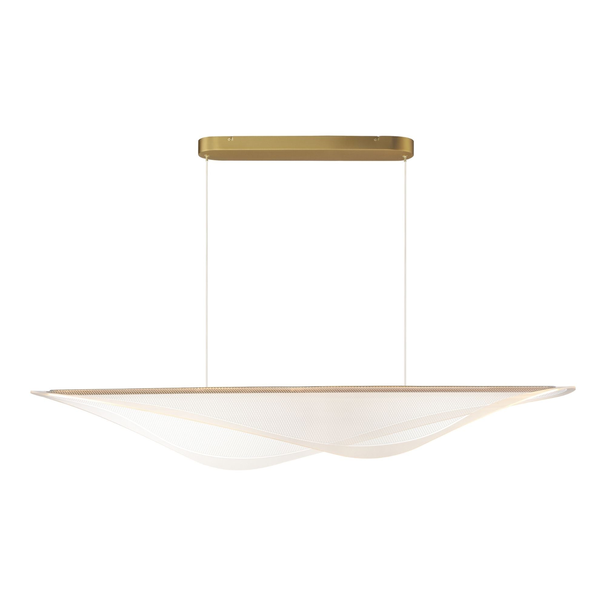 Manta 59" LED Linear Pendant, Gold Finish