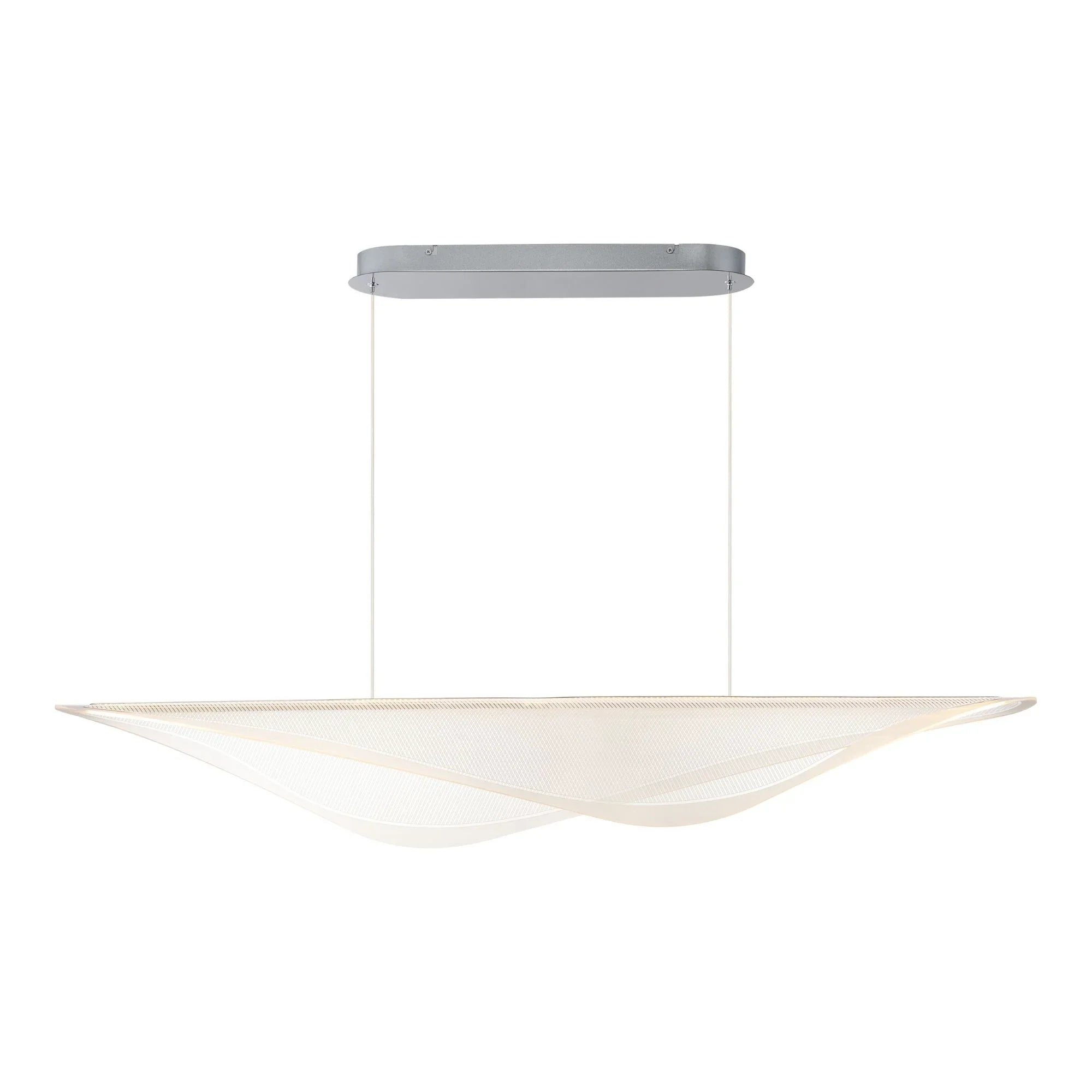 ET2 Lighting - Manta 59" LED Linear Pendant, Polished Chrome Finish | Bees Lighting