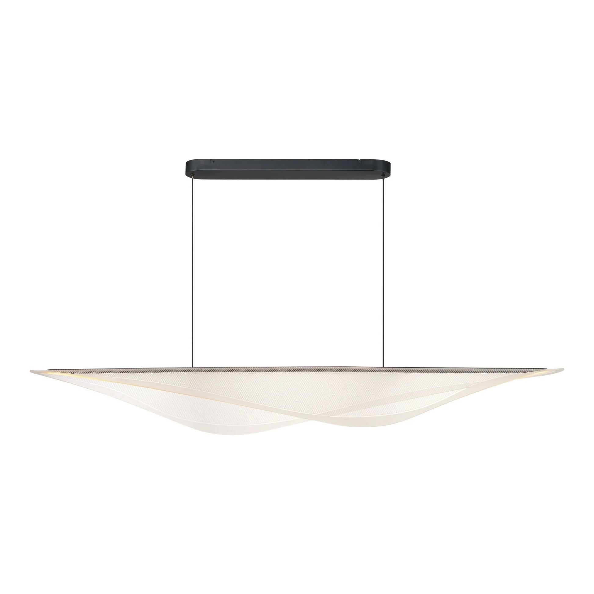 ET2 Lighting - Manta 70" LED Linear Pendant, Black Finish | Bees Lighting