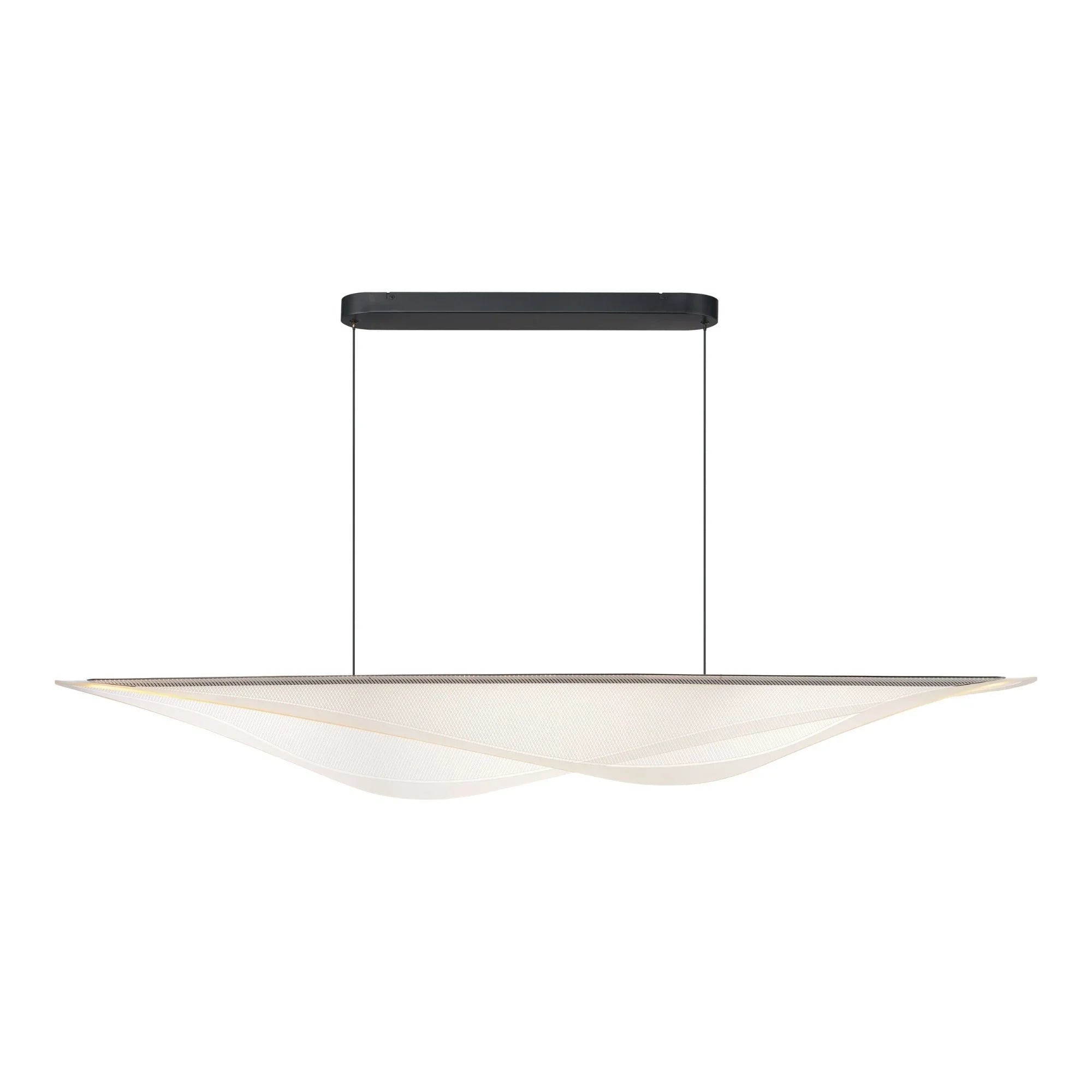 ET2 Lighting - Manta 70" LED Linear Pendant, Black Finish | Bees Lighting