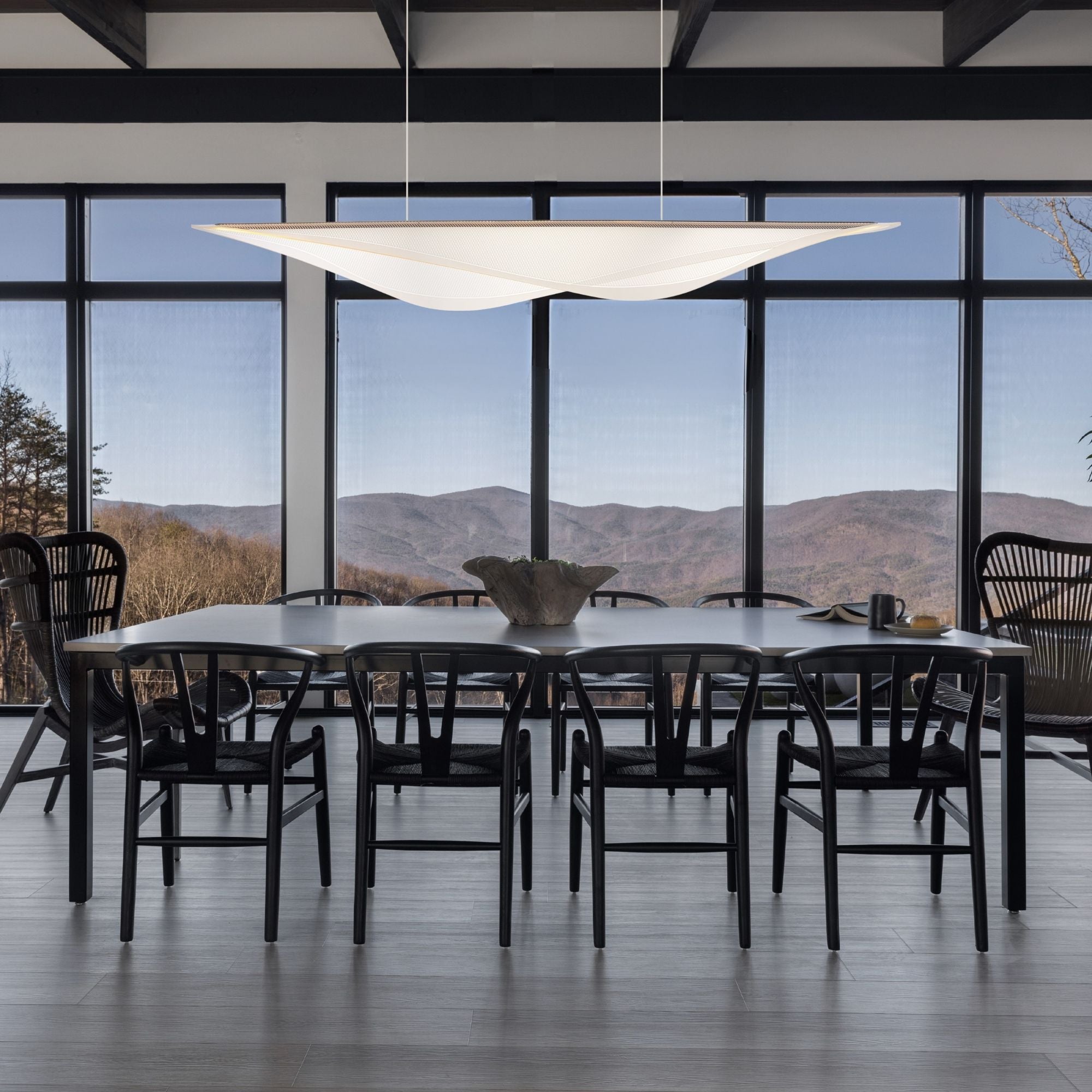 Manta 70" LED Linear Pendant, Gold Finish