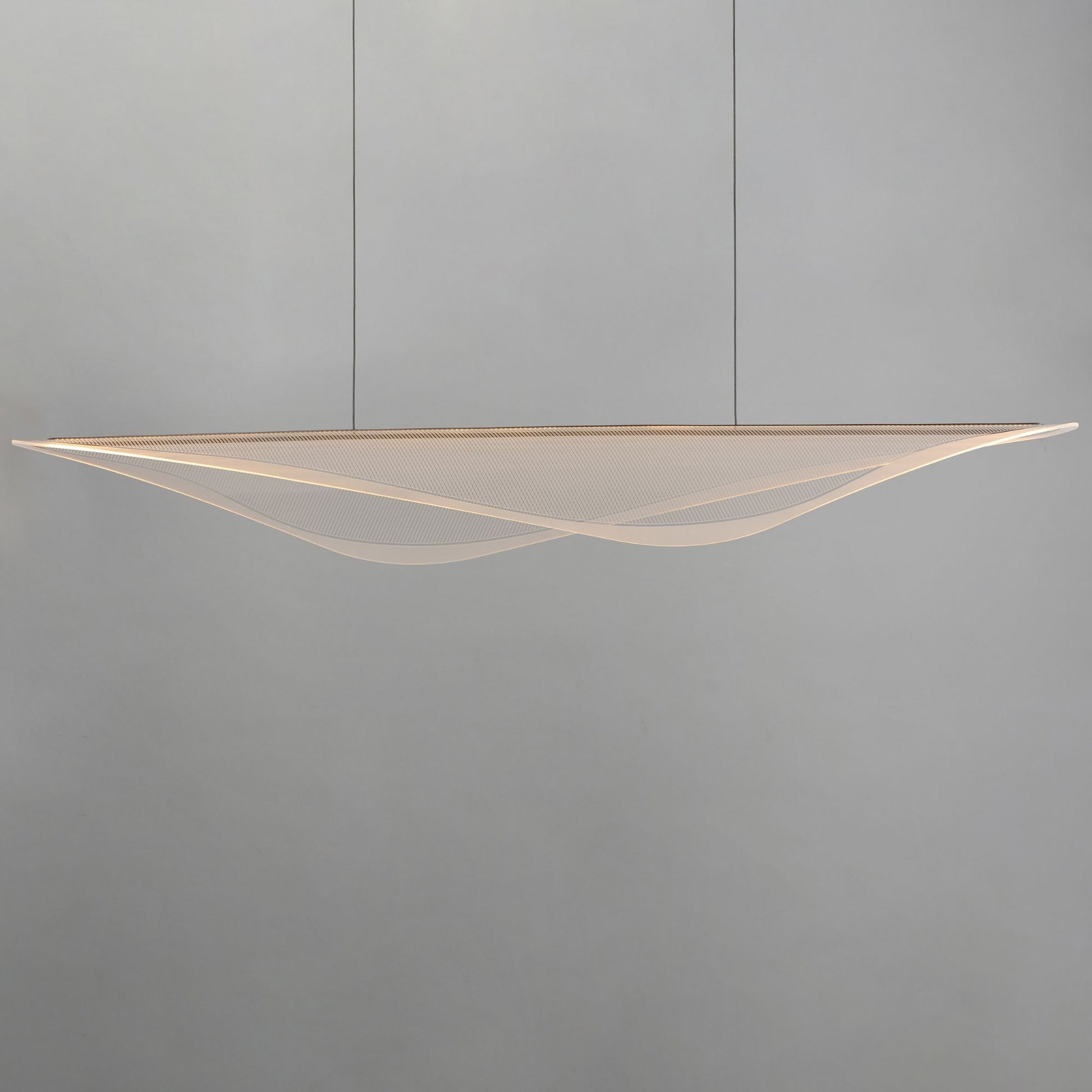 ET2 Lighting - Manta 70" LED Linear Pendant, Gold Finish | Bees Lighting