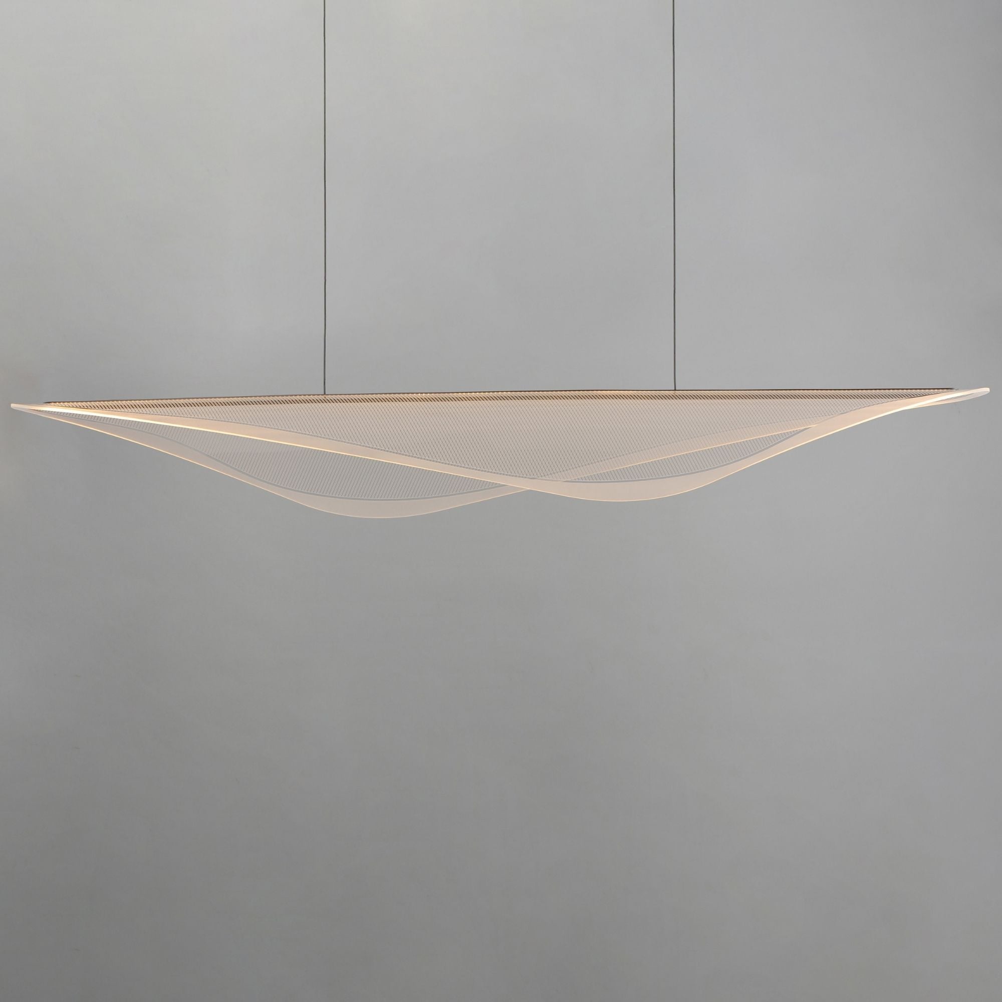 ET2 Lighting - Manta 70" LED Linear Pendant, Gold Finish | Bees Lighting