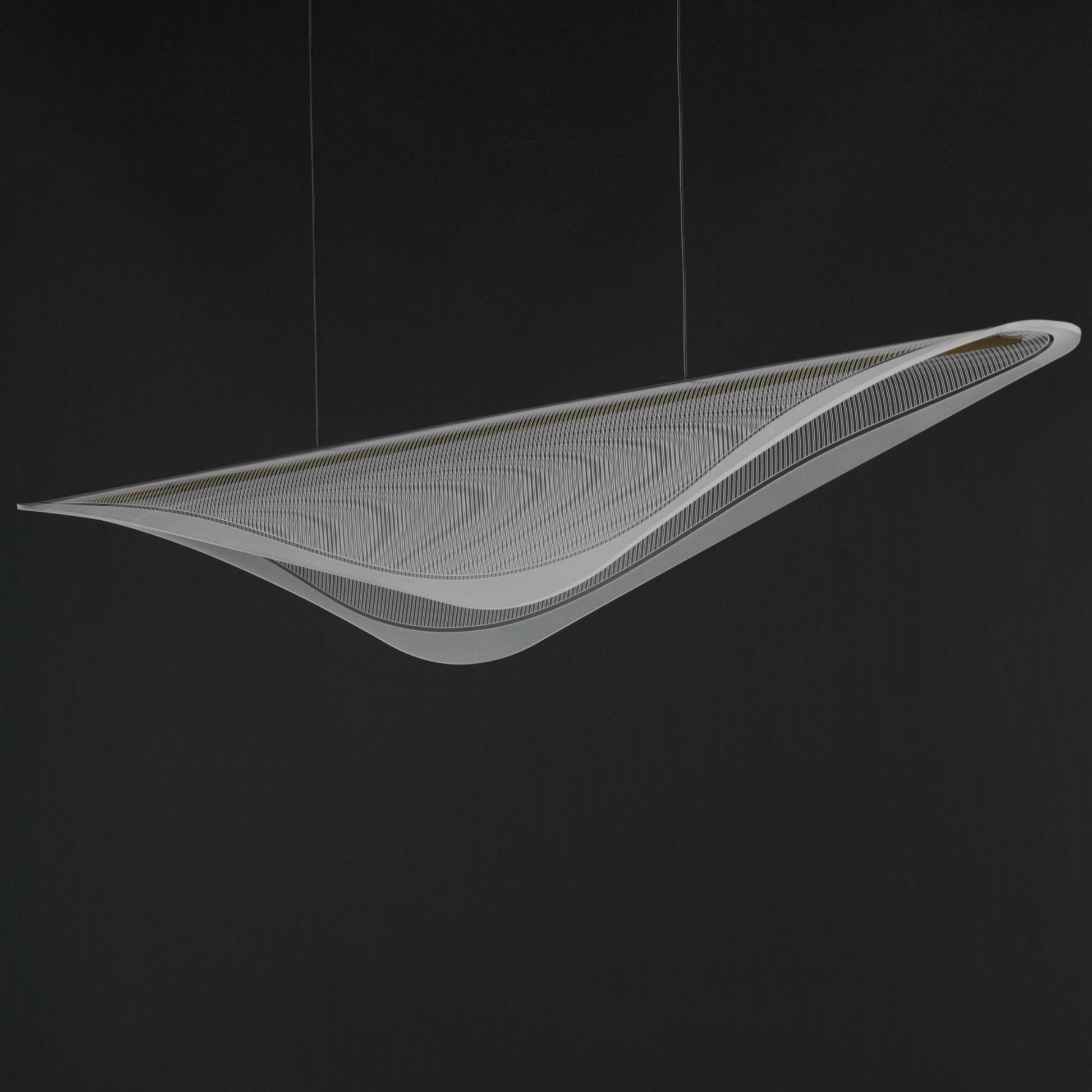 ET2 Lighting - Manta 70" LED Linear Pendant, Gold Finish | Bees Lighting