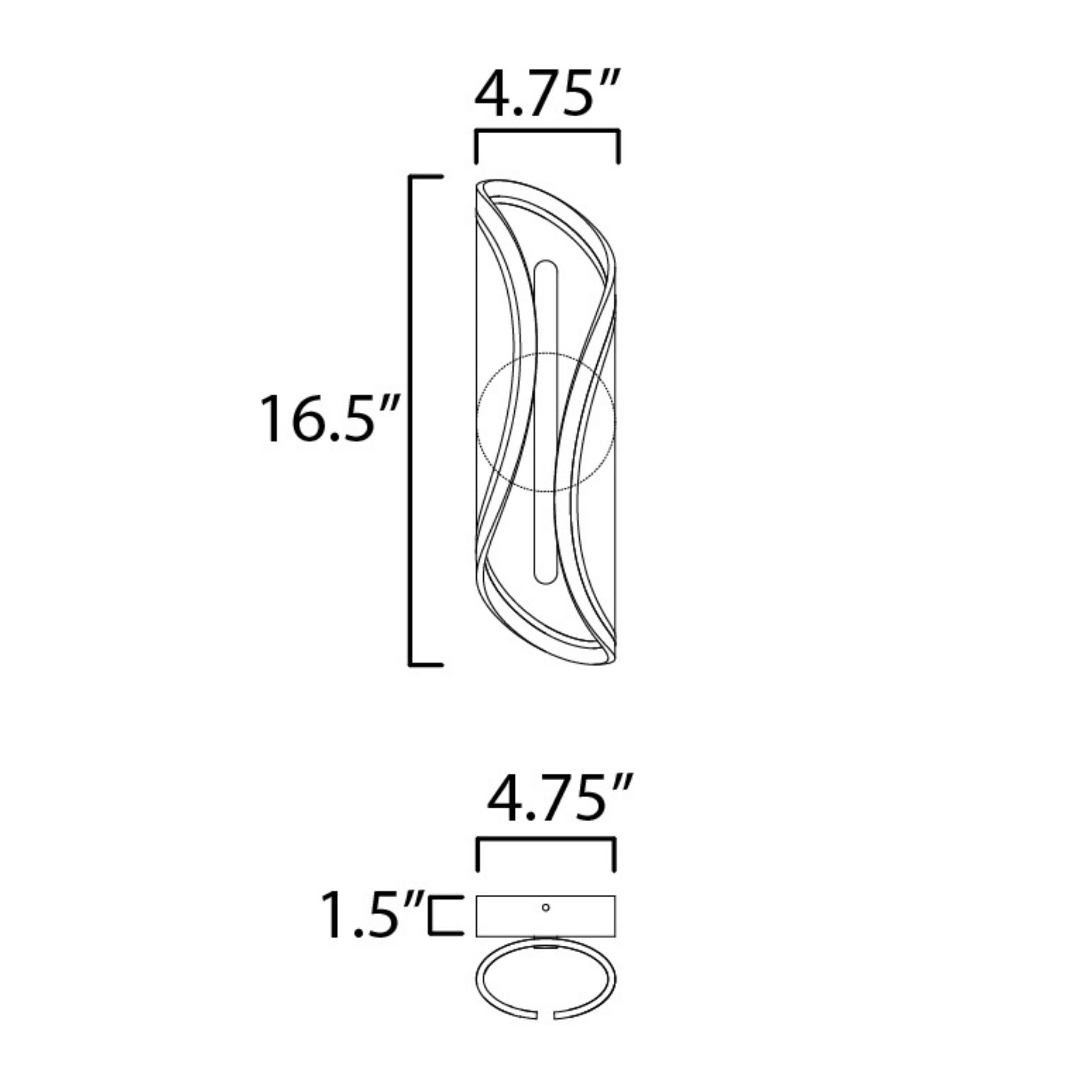 Manta 17" LED Bath Vanity,Black Finish